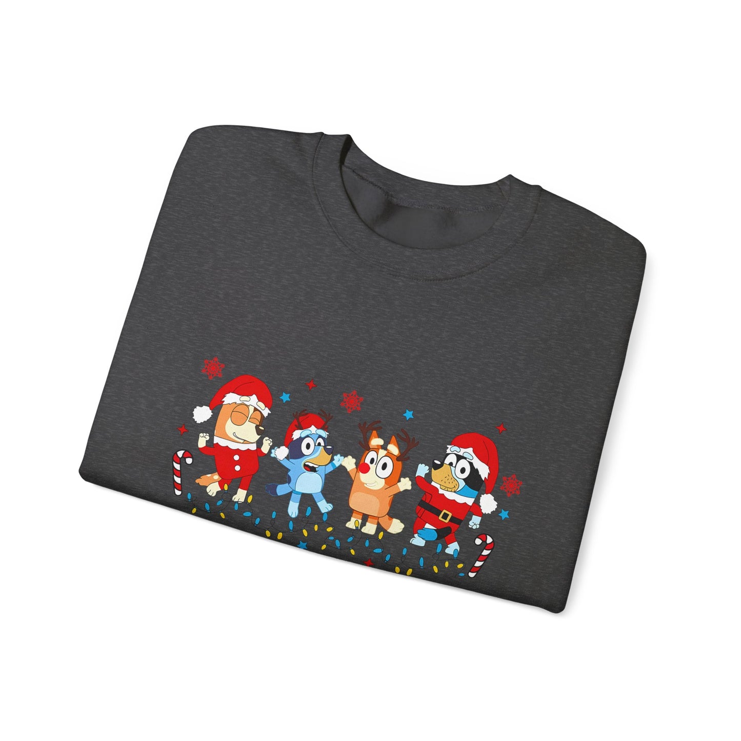 Heeler Family Dancing Christmas Unisex Heavy Blend™ Crewneck Sweatshirt