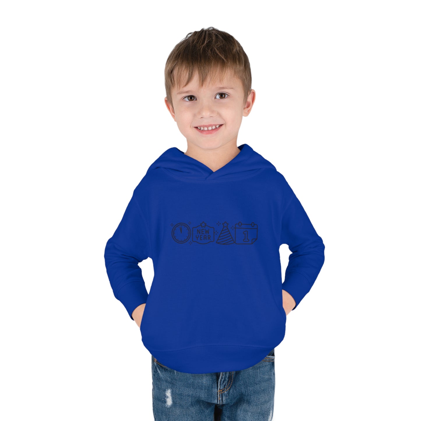 Simple New Years Symbols Toddler Pullover Fleece Hoodie