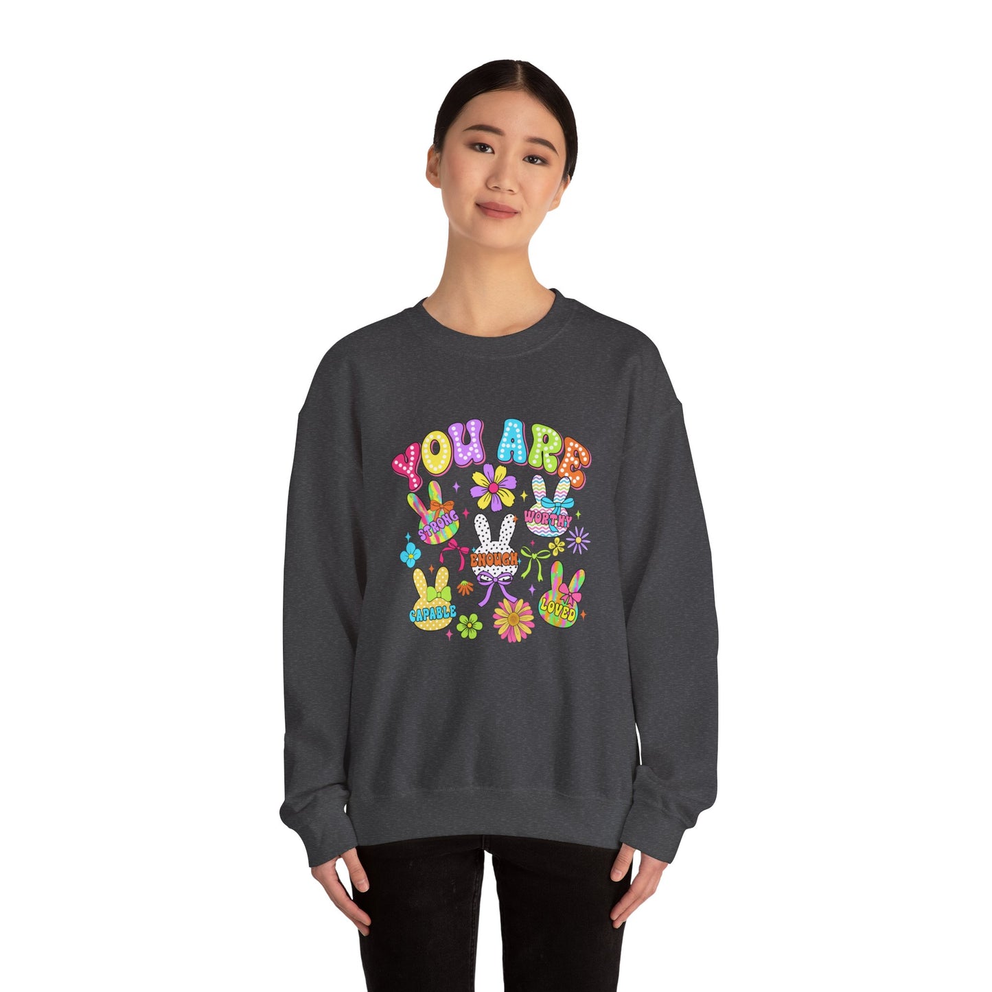 You Are Amazing Crewneck Sweatshirt - Colorful Unisex Heavy Blend™