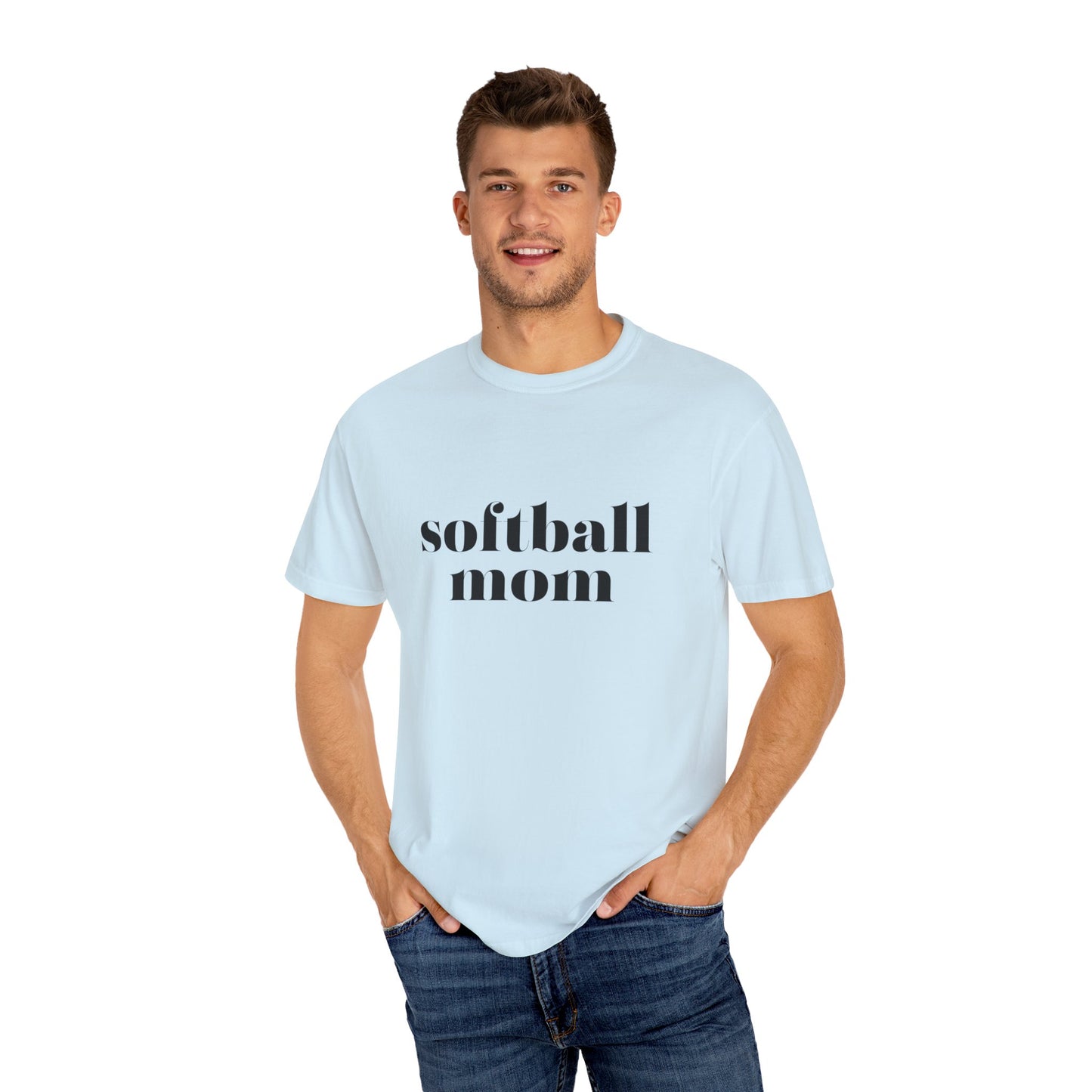 Softball Mom Unisex Garment-Dyed T-shirt