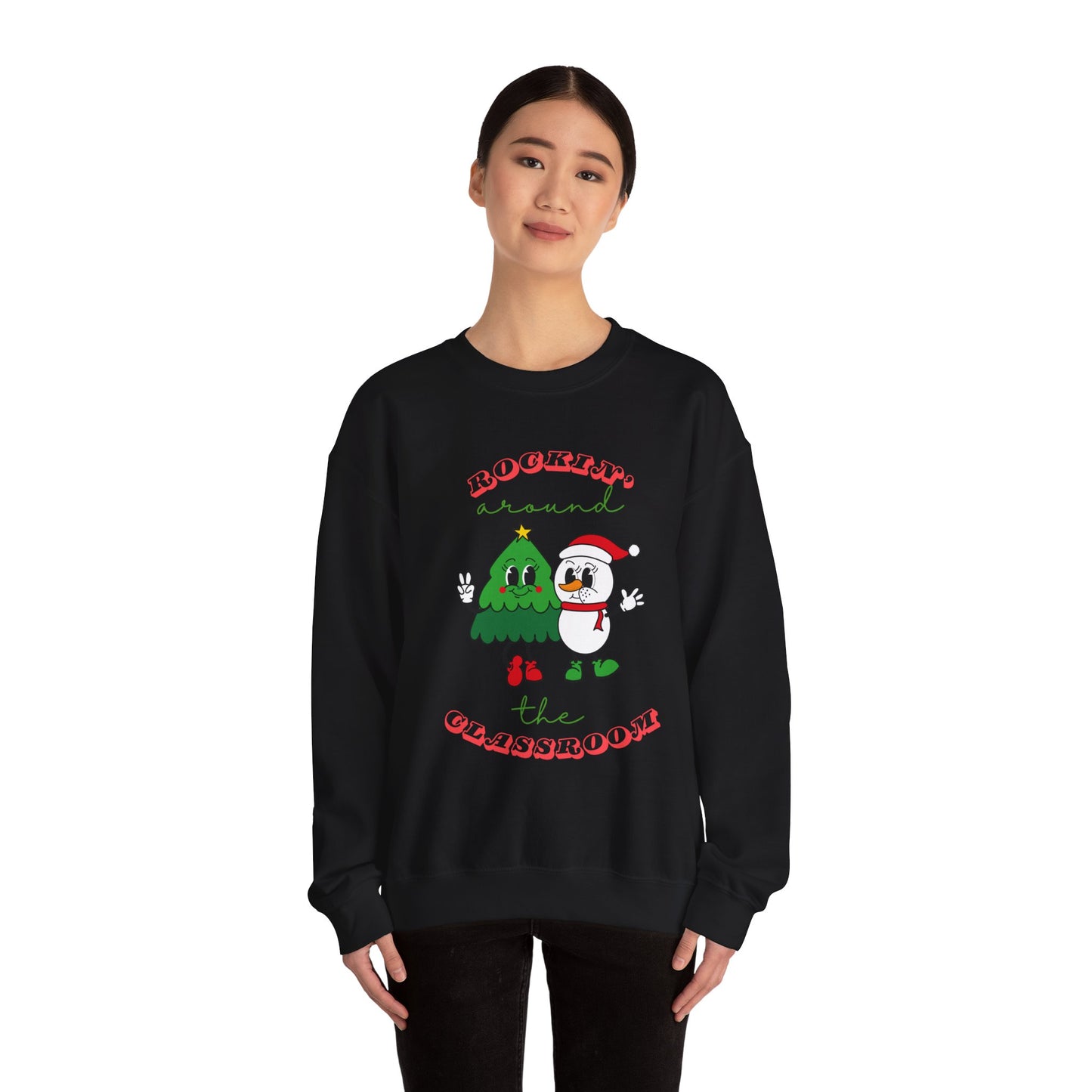 Rocking Around the Classroom Unisex Heavy Blend™ Crewneck Sweatshirt