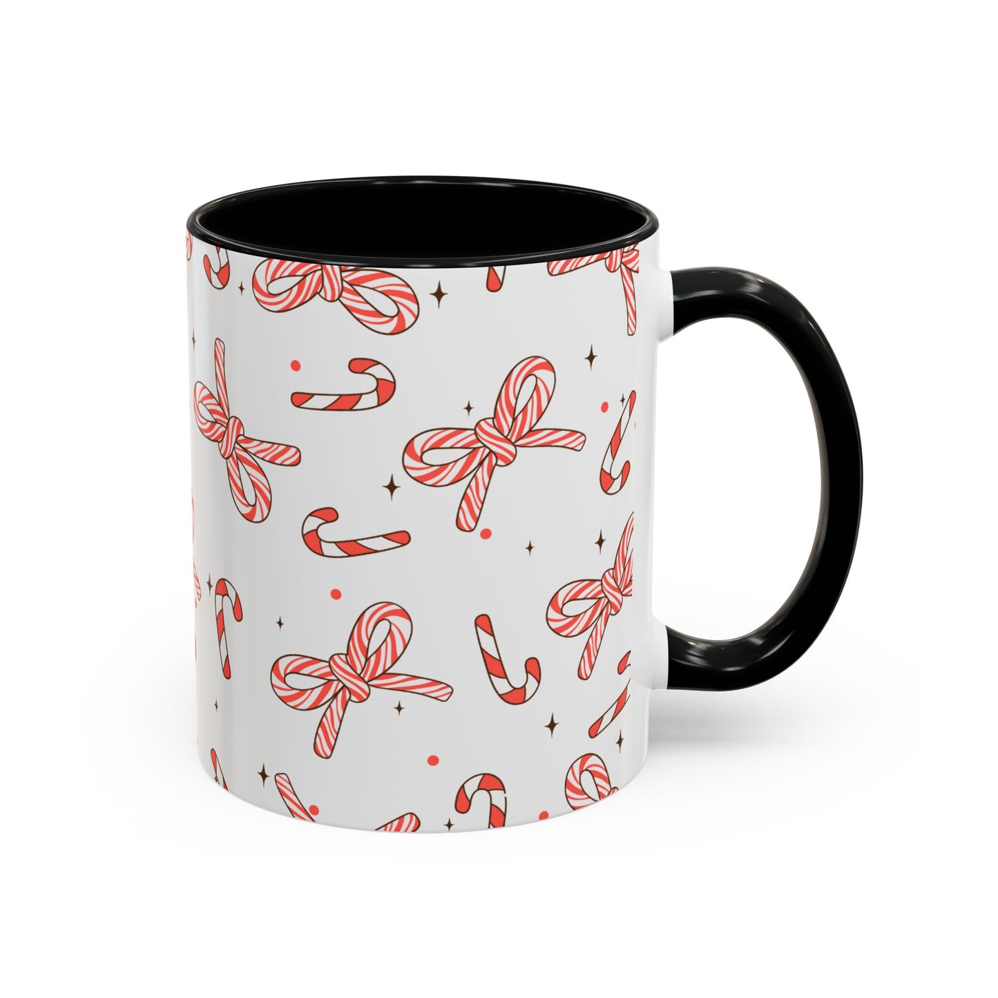 Candy Cane Ribbons Accent Coffee Mug (11, 15oz)