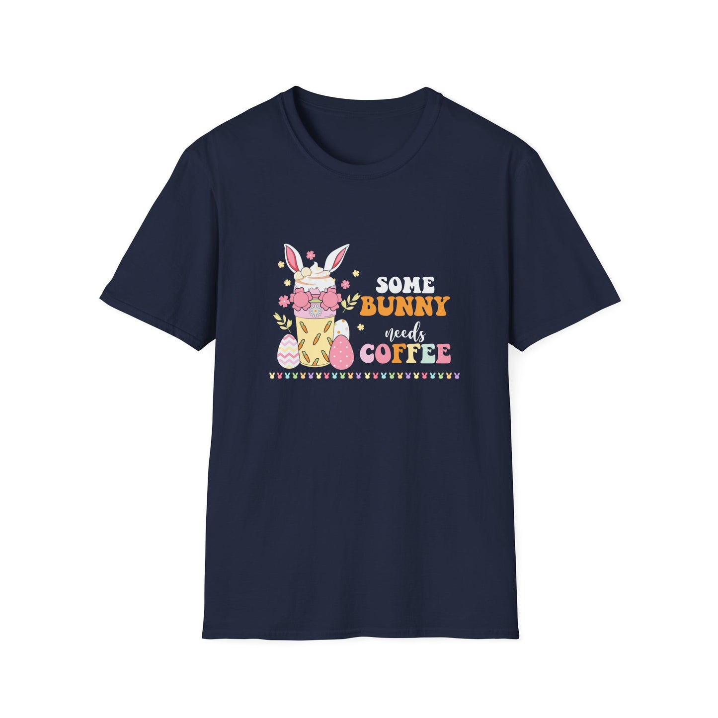 Some Bunny Needs Coffee Unisex Softstyle T-Shirt
