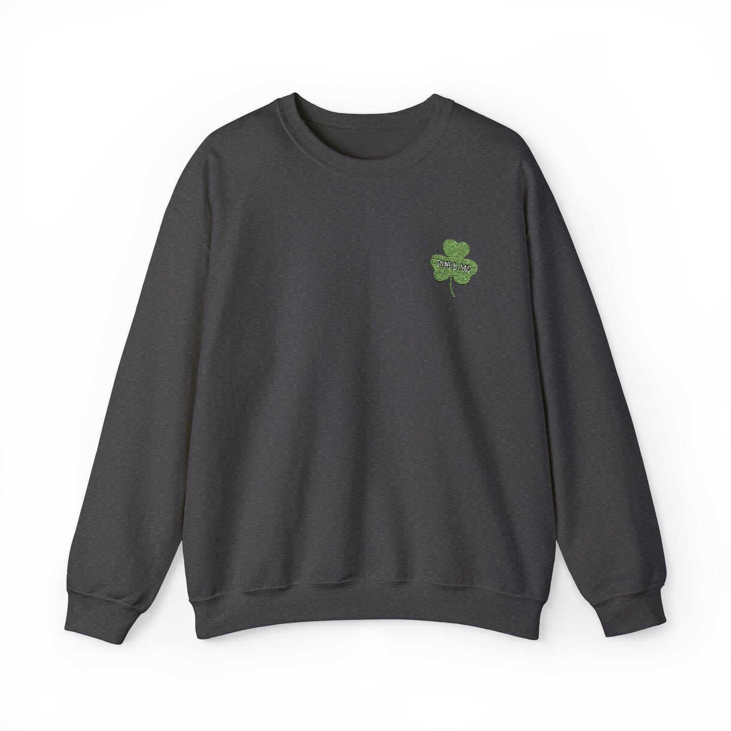 Embroidered Pinch Me Shamrock Unisex Heavy Blend™ Crewneck Sweatshirt