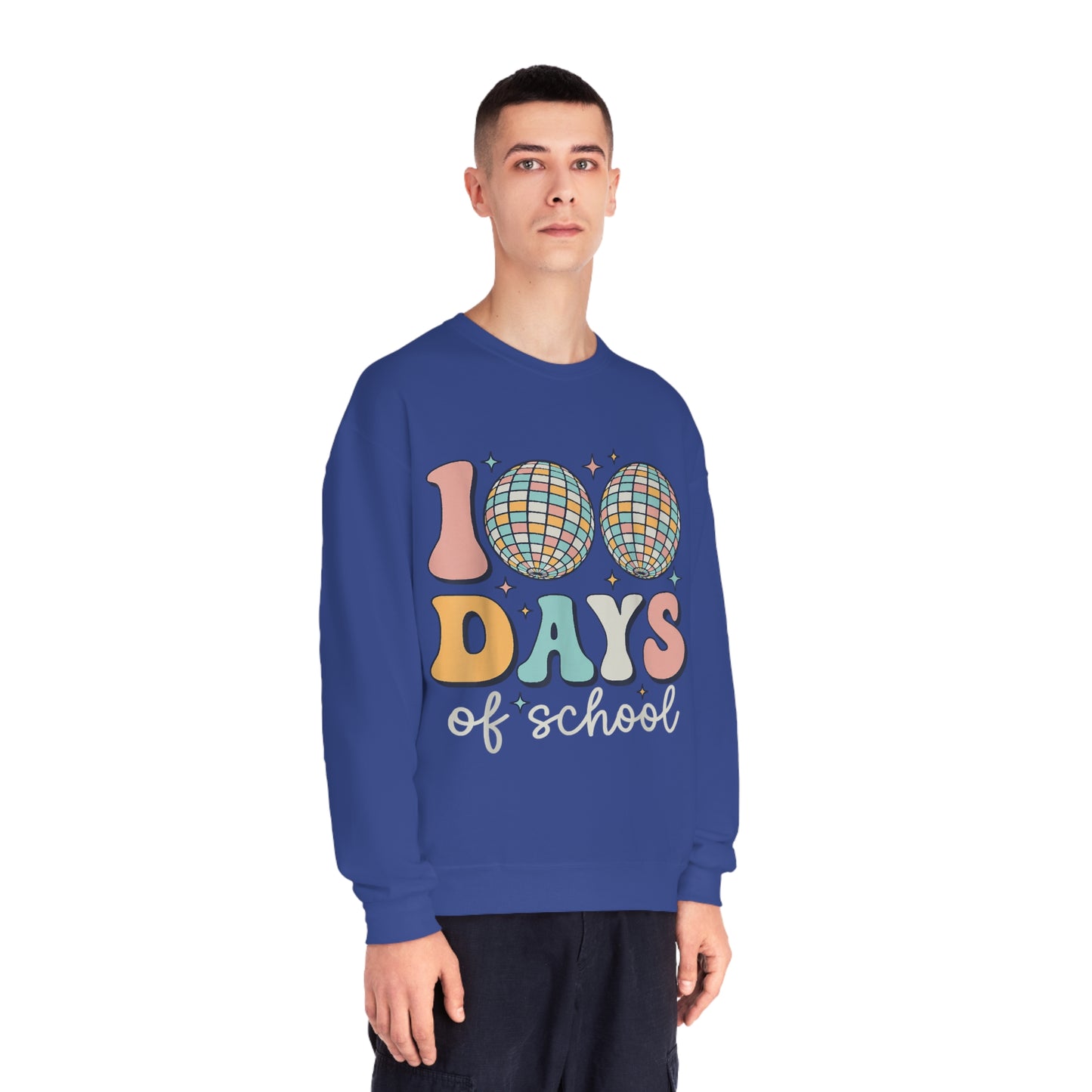100 Days of School disco Balls Unisex NuBlend® Crewneck Sweatshirt