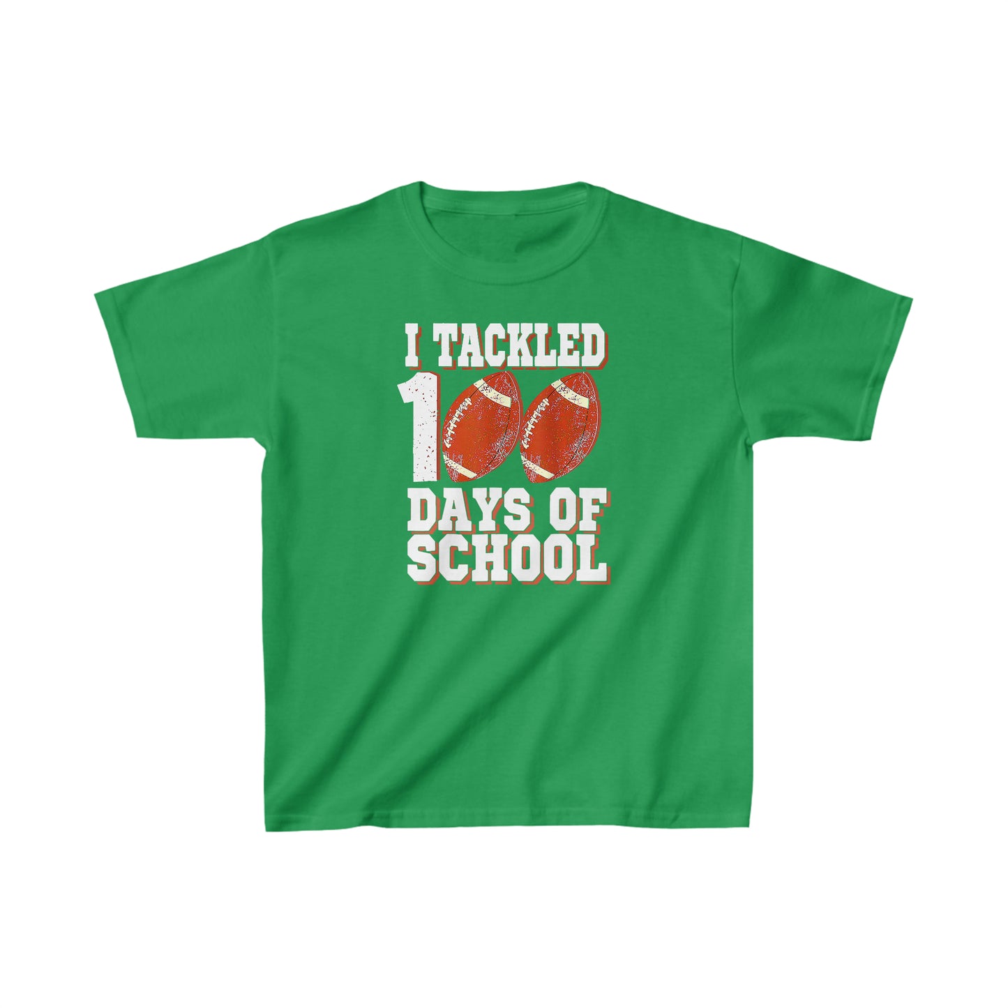 I Tackled 100 Days of School 2 Kids Heavy Cotton™ Tee