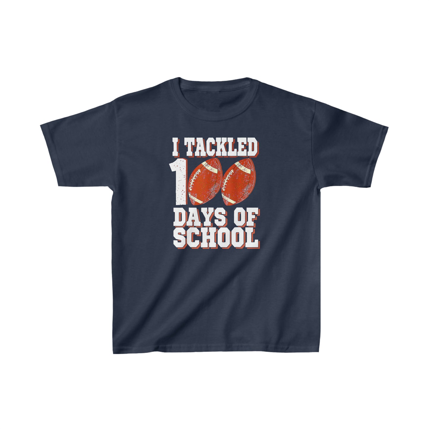I Tackled 100 Days of School 2 Kids Heavy Cotton™ Tee
