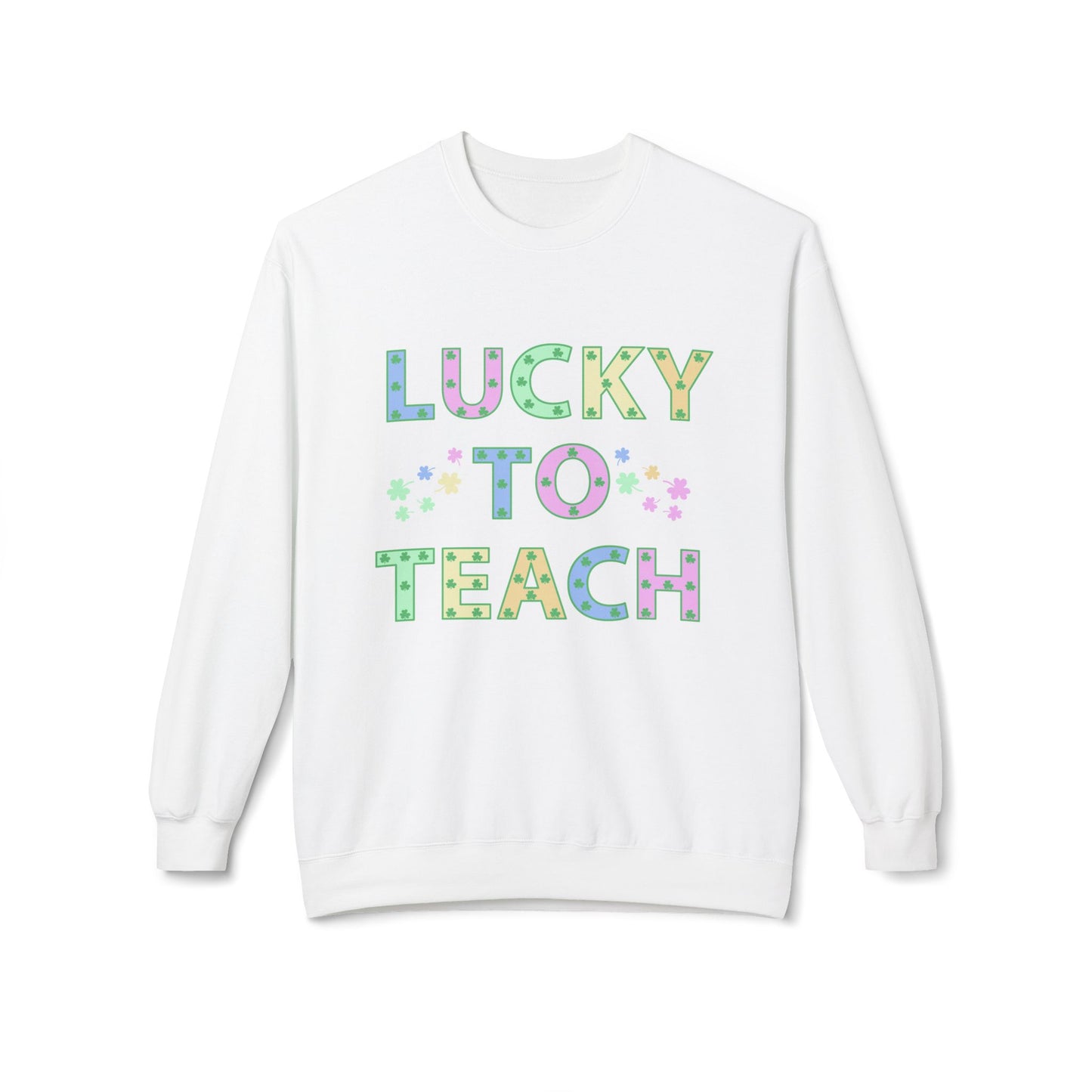 Lucky to Teach Unisex Midweight Softstyle Fleece Crewneck Sweatshirt