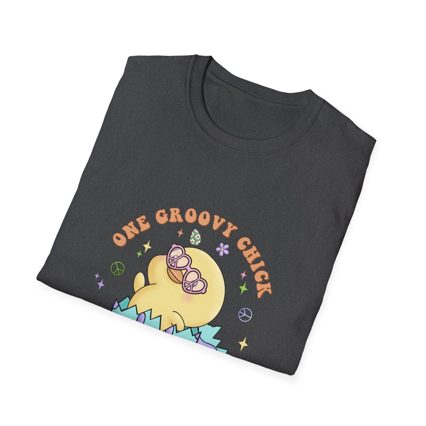 One Groovy Chick Unisex Softstyle T-Shirt