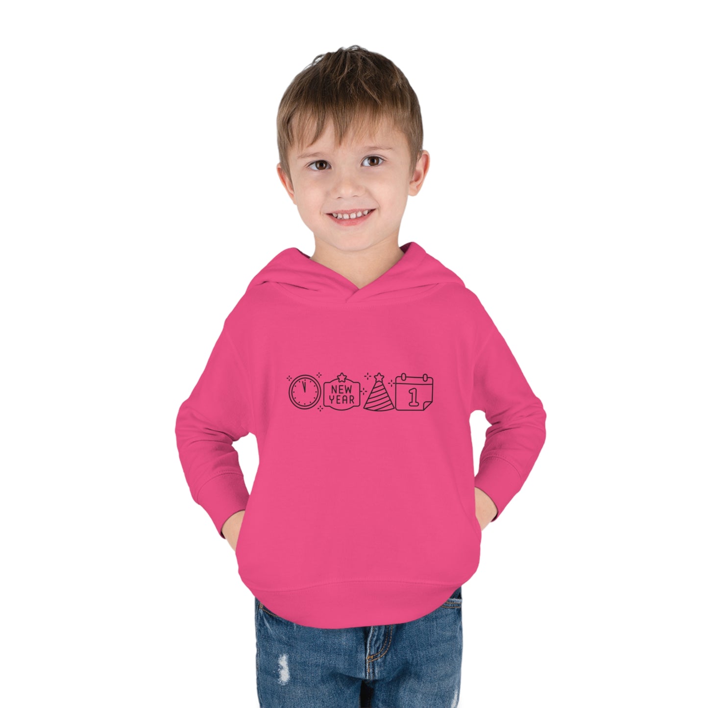 Simple New Years Symbols Toddler Pullover Fleece Hoodie