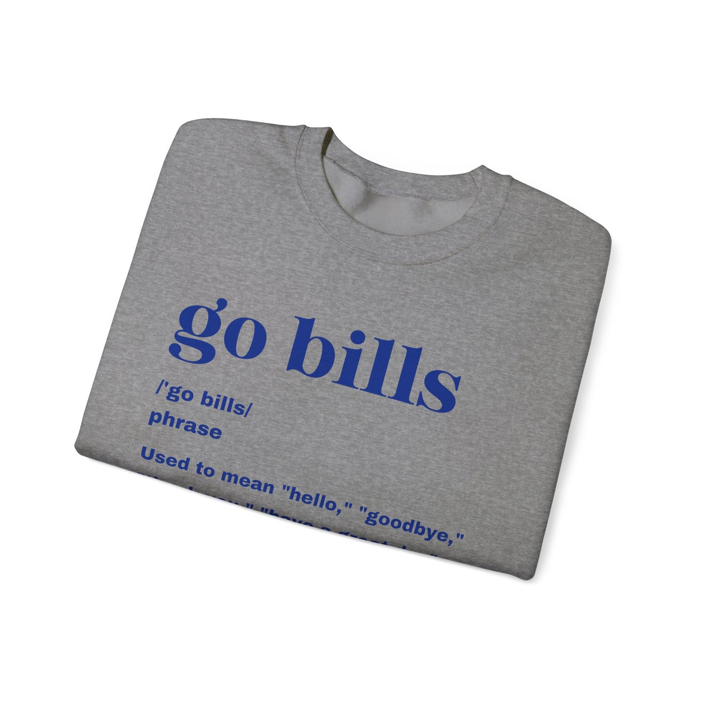 Go Bills Blue Unisex Heavy Blend™ Crewneck Sweatshirt