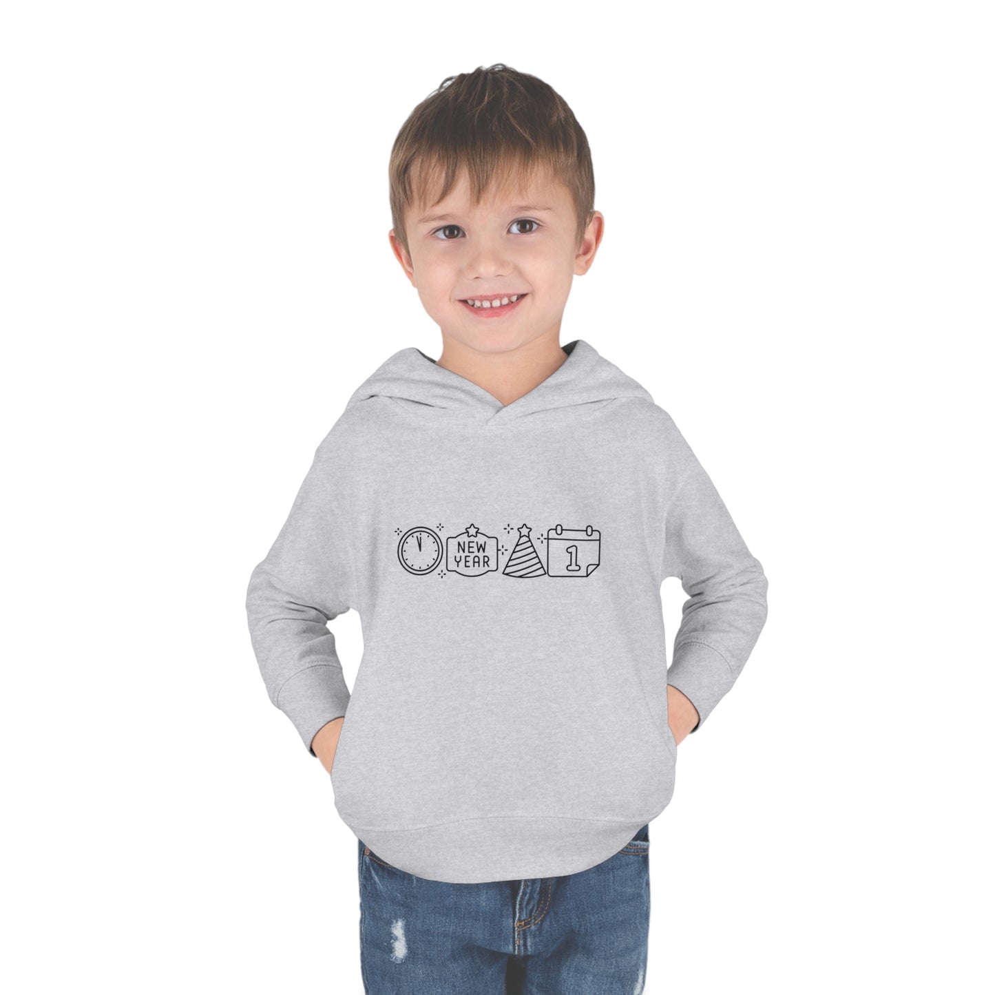 Simple New Years Symbols Toddler Pullover Fleece Hoodie