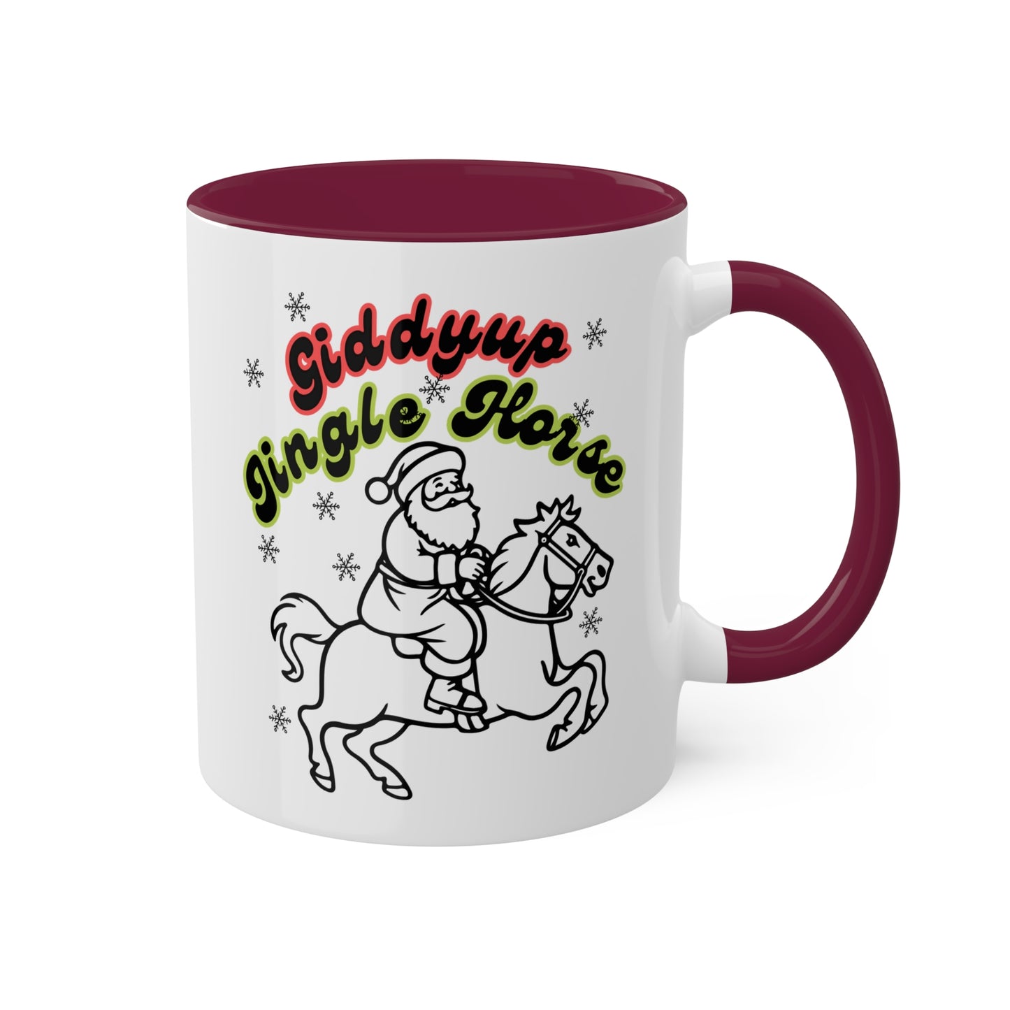 Giddyup Jingle Horse Colorful Mug 11oz