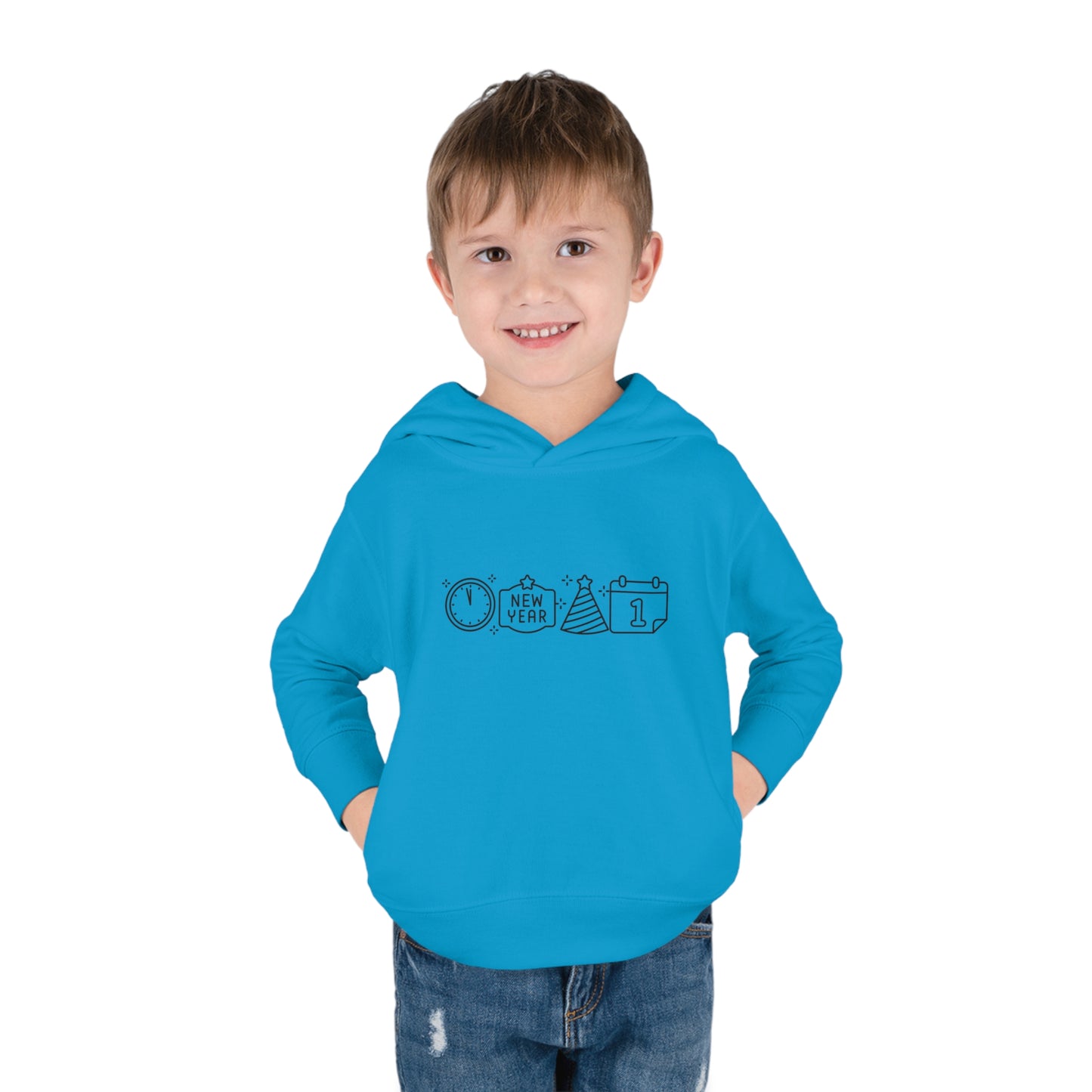 Simple New Years Symbols Toddler Pullover Fleece Hoodie