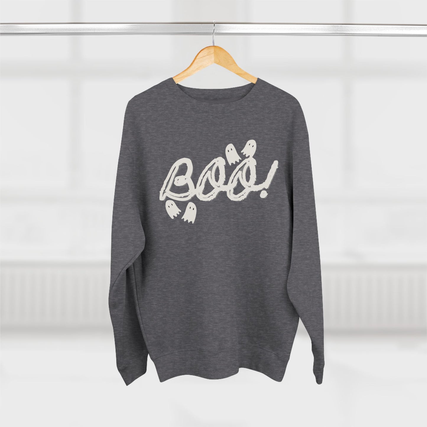 Boo! White Font Unisex Crewneck Sweatshirt