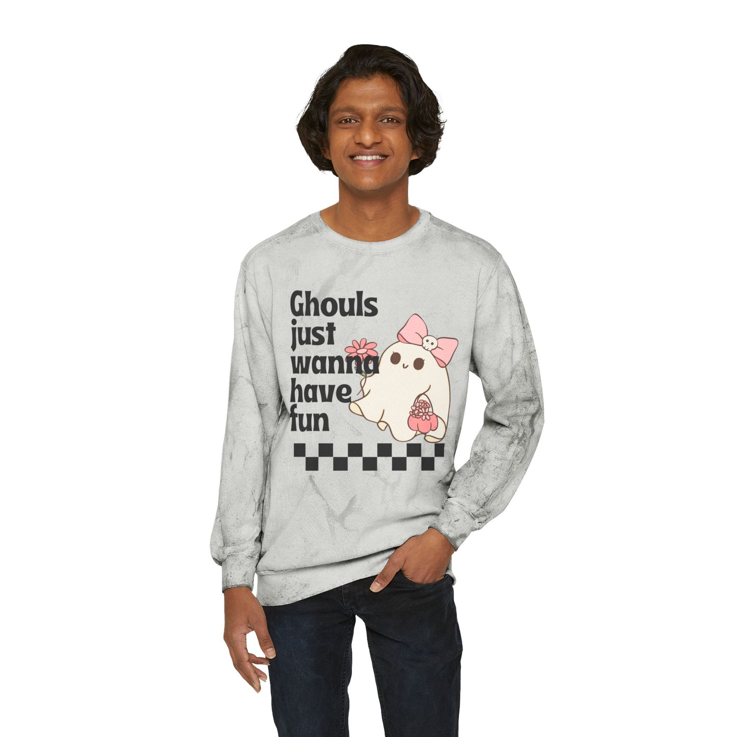 Ghouls Just Wanna Have Fun Unisex Color Blast Crewneck Sweatshirt