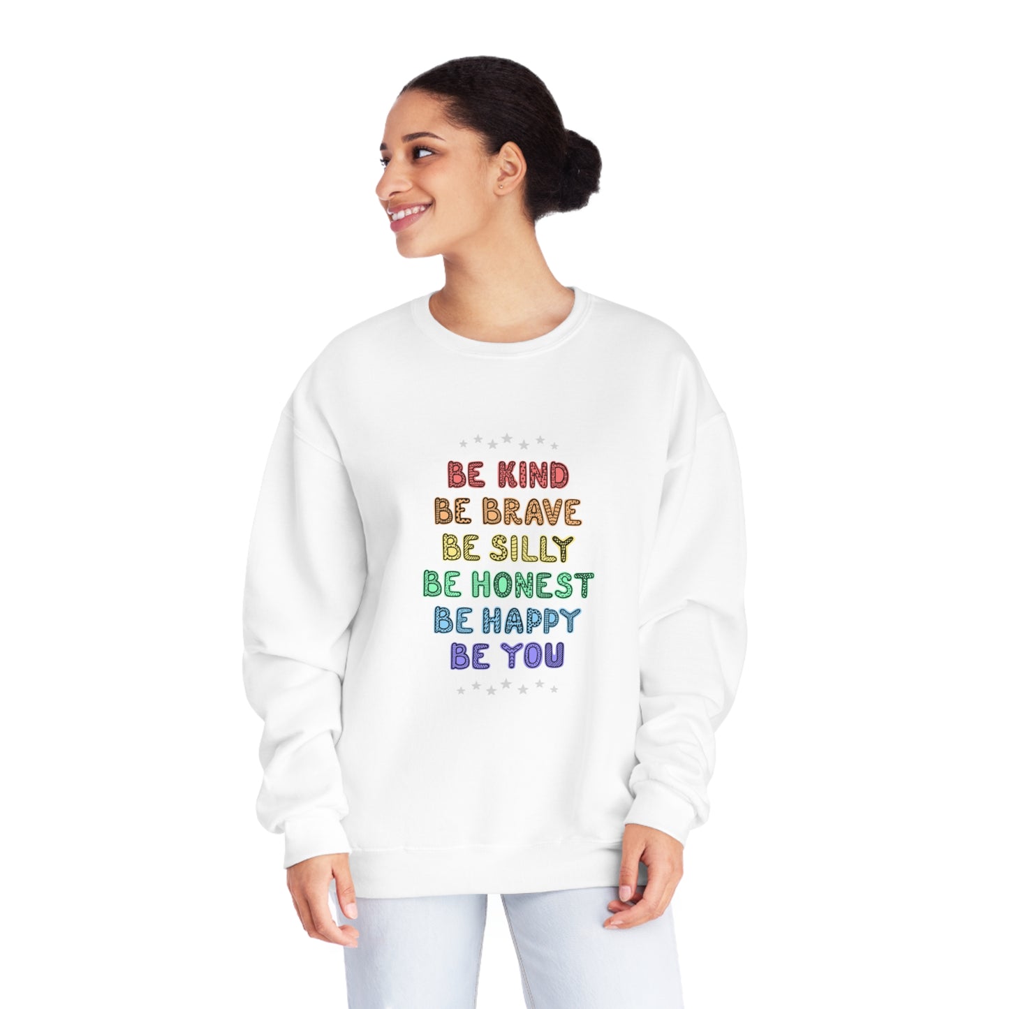 Be Kind Be Brave Be Silly...Unisex NuBlend® Crewneck Sweatshirt