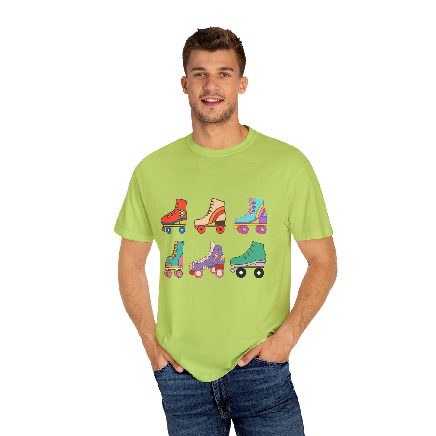 Roller Skates Unisex Garment-Dyed T-shirt