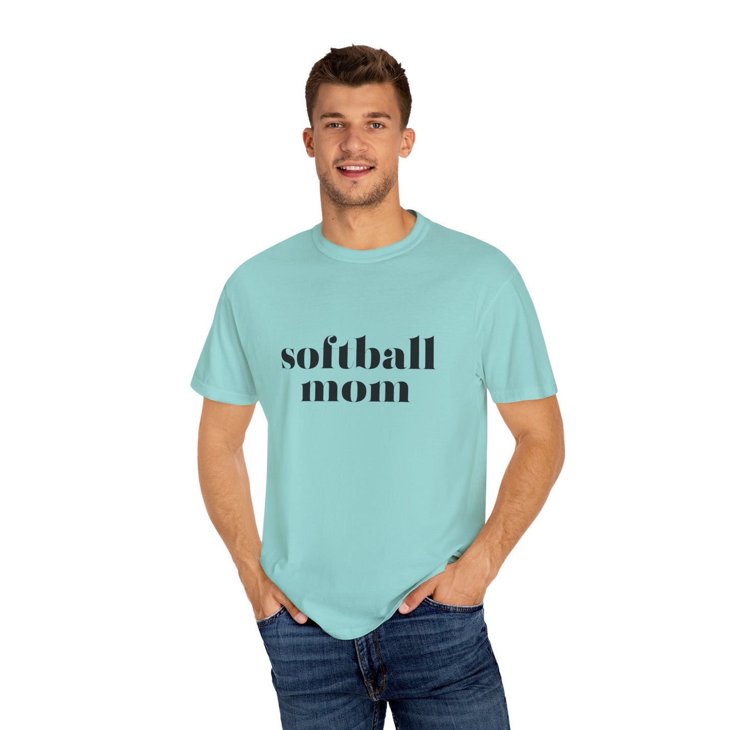 Softball Mom Unisex Garment-Dyed T-shirt