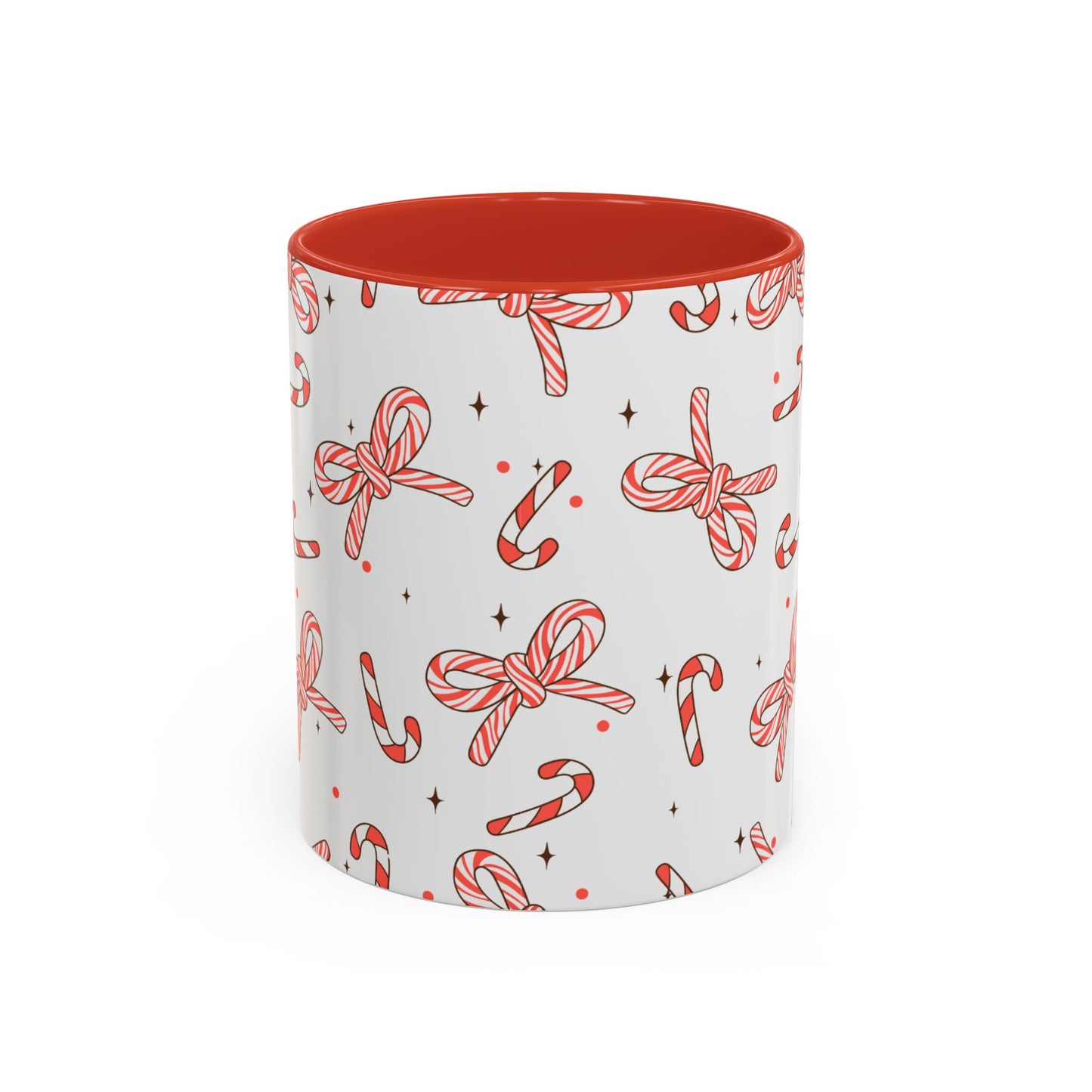 Candy Cane Ribbons Accent Coffee Mug (11, 15oz)