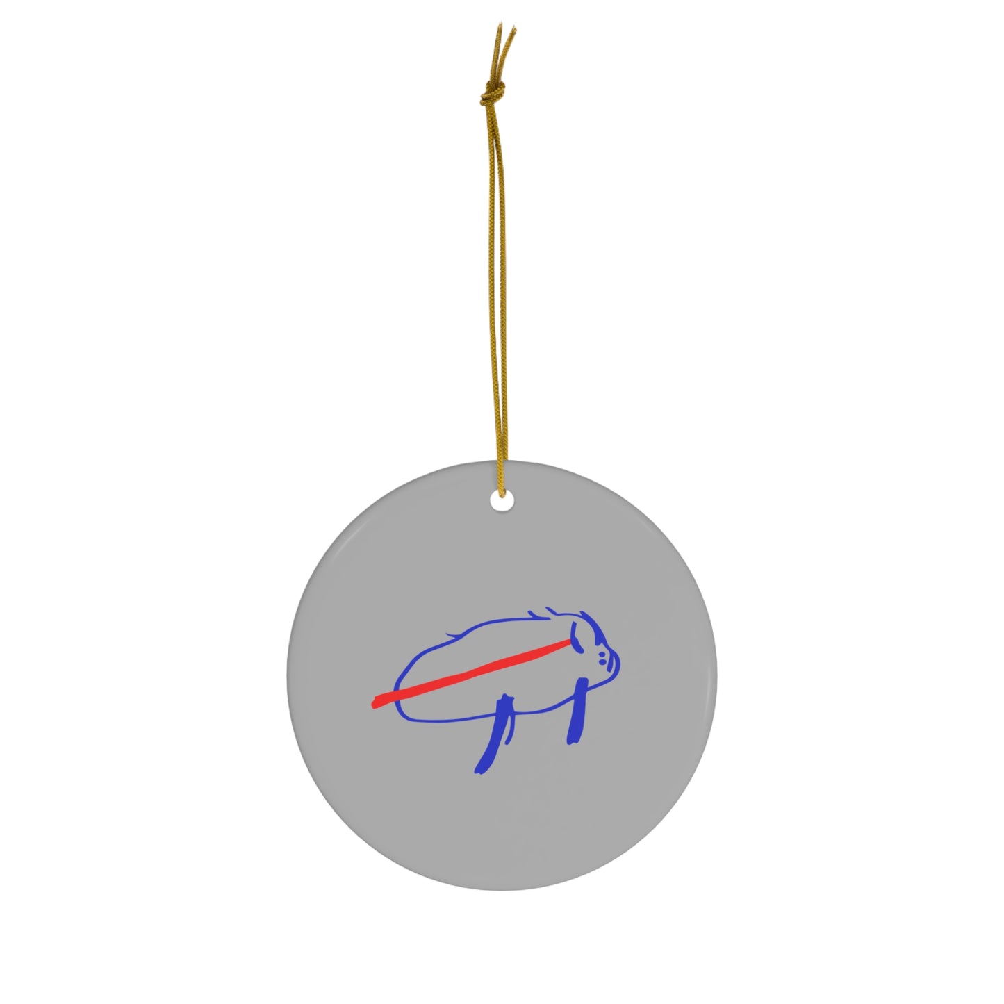 Josh Allen Buffalo Drawing Ceramic Ornament