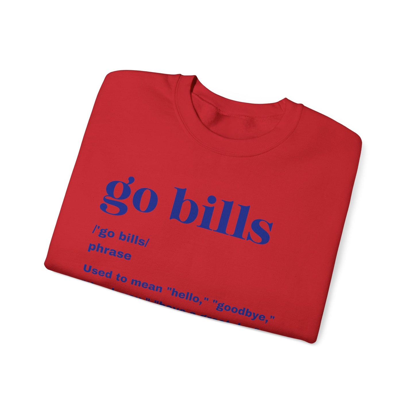 Go Bills Blue Unisex Heavy Blend™ Crewneck Sweatshirt
