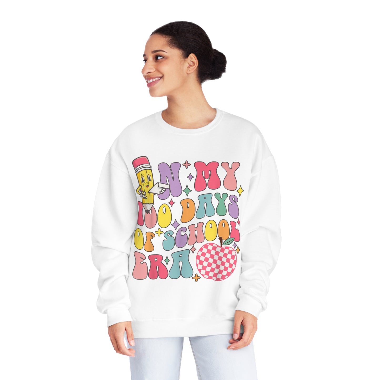 In My 100 Days of School Era Design 2 Unisex NuBlend® Crewneck Sweatshirt