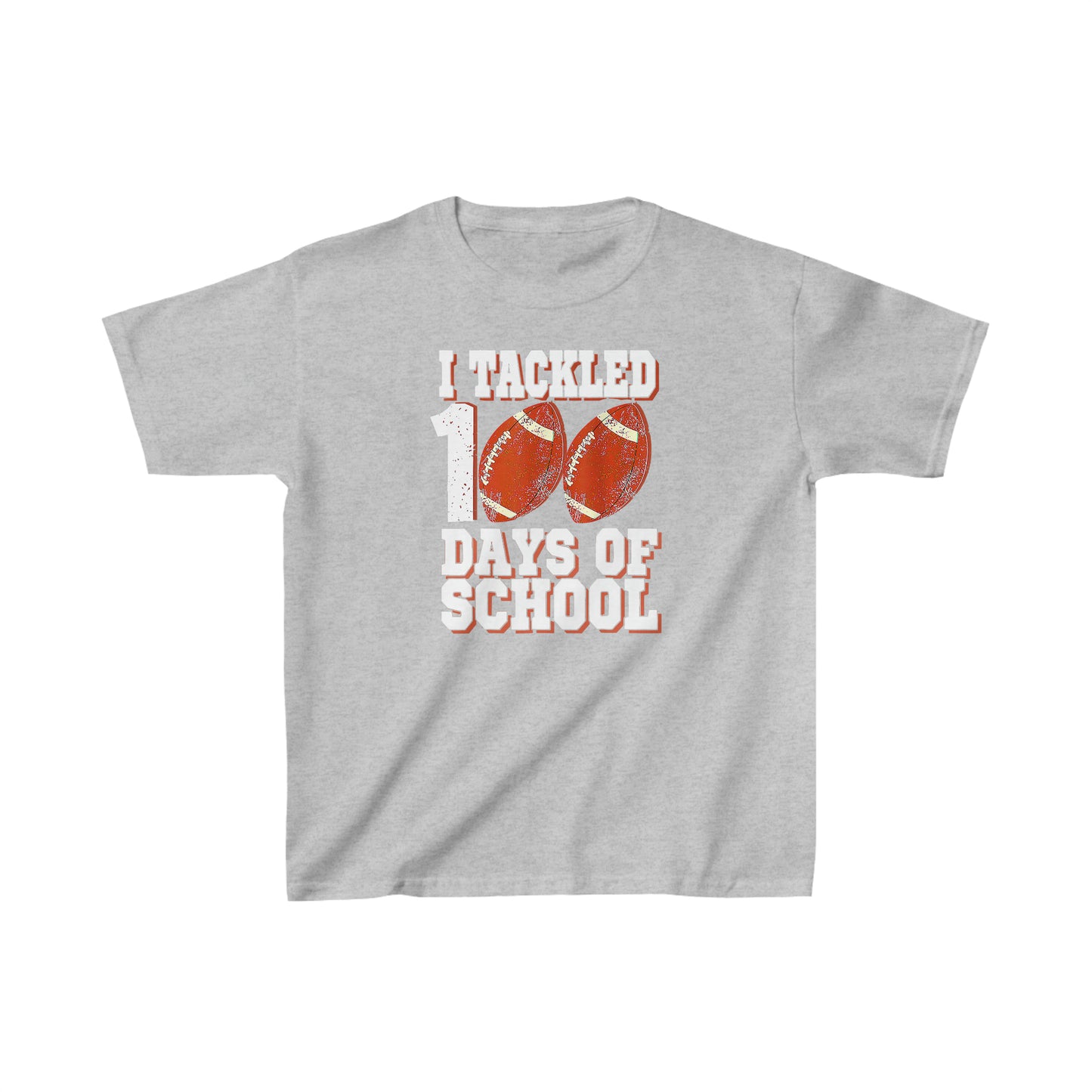 I Tackled 100 Days of School 2 Kids Heavy Cotton™ Tee