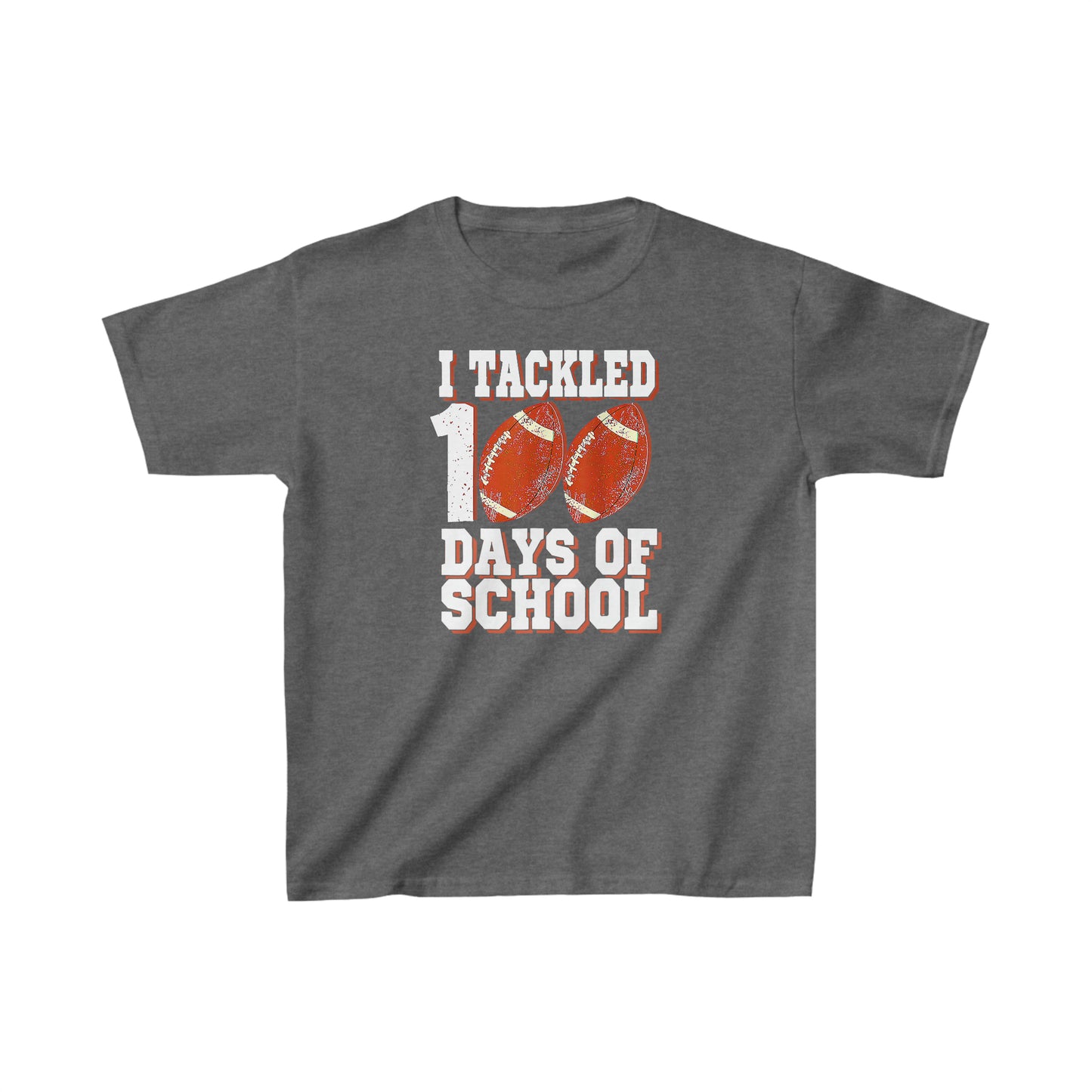 I Tackled 100 Days of School 2 Kids Heavy Cotton™ Tee