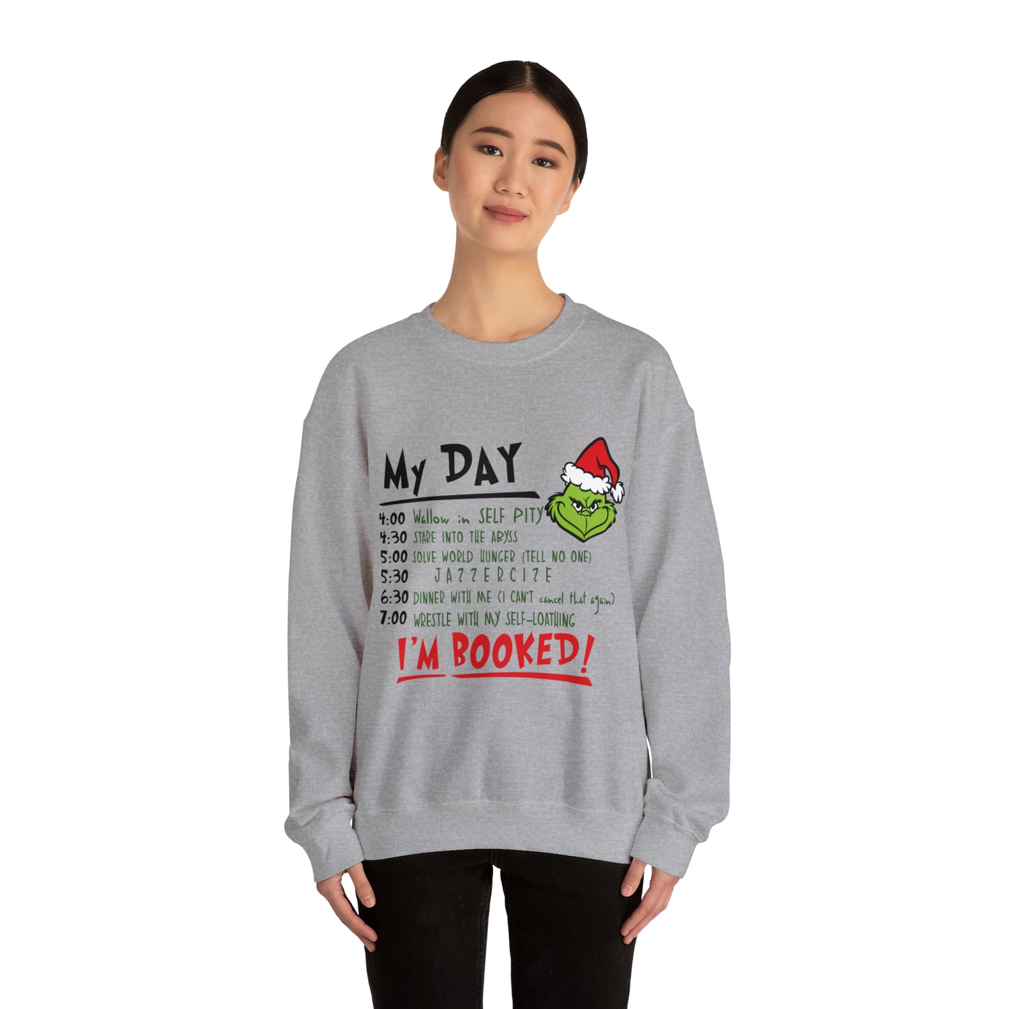 Grinch Schedule Unisex Heavy Blend™ Crewneck Sweatshirt