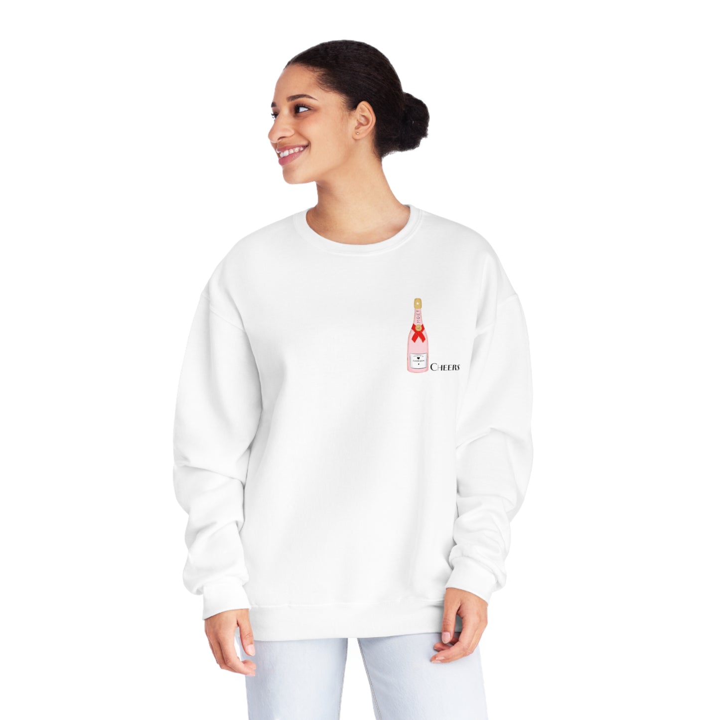 Cheers Champagne Bottle Unisex NuBlend® Crewneck Sweatshirt