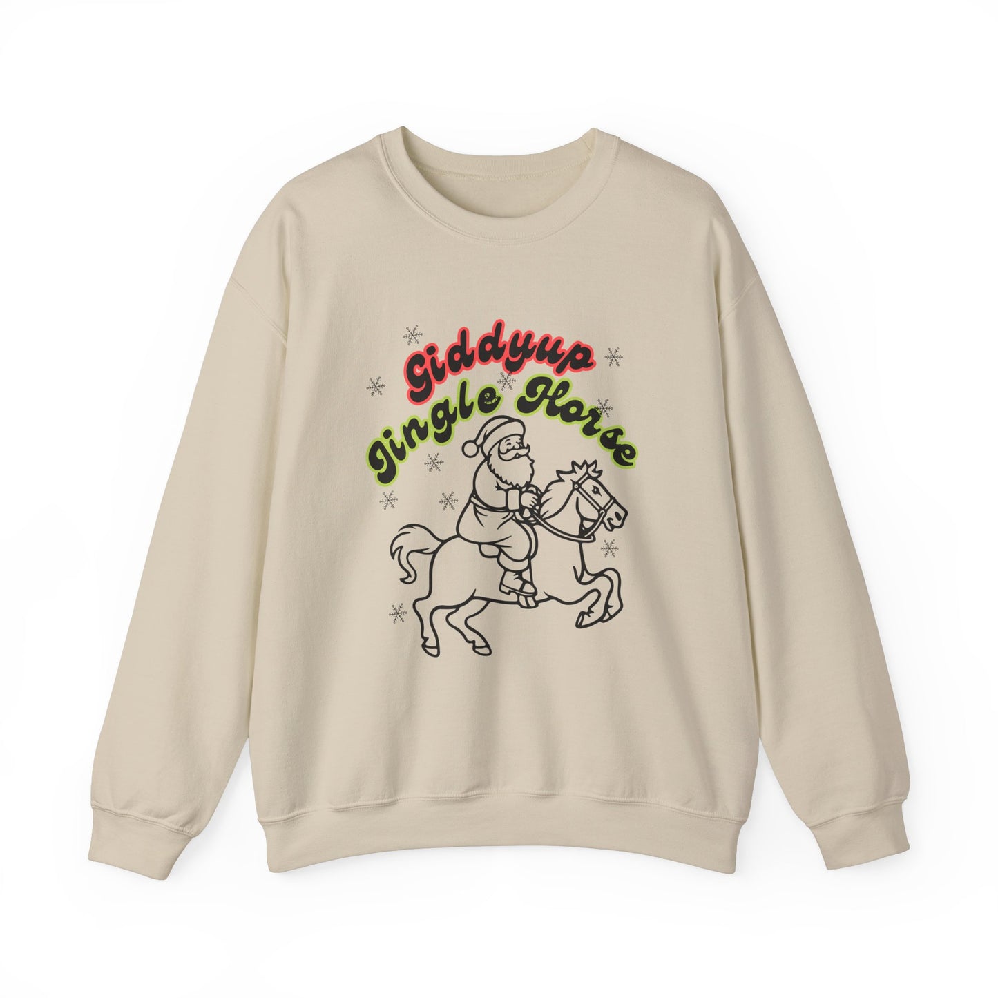 Giddyup Jingle Horse Unisex Heavy Blend™ Crewneck Sweatshirt