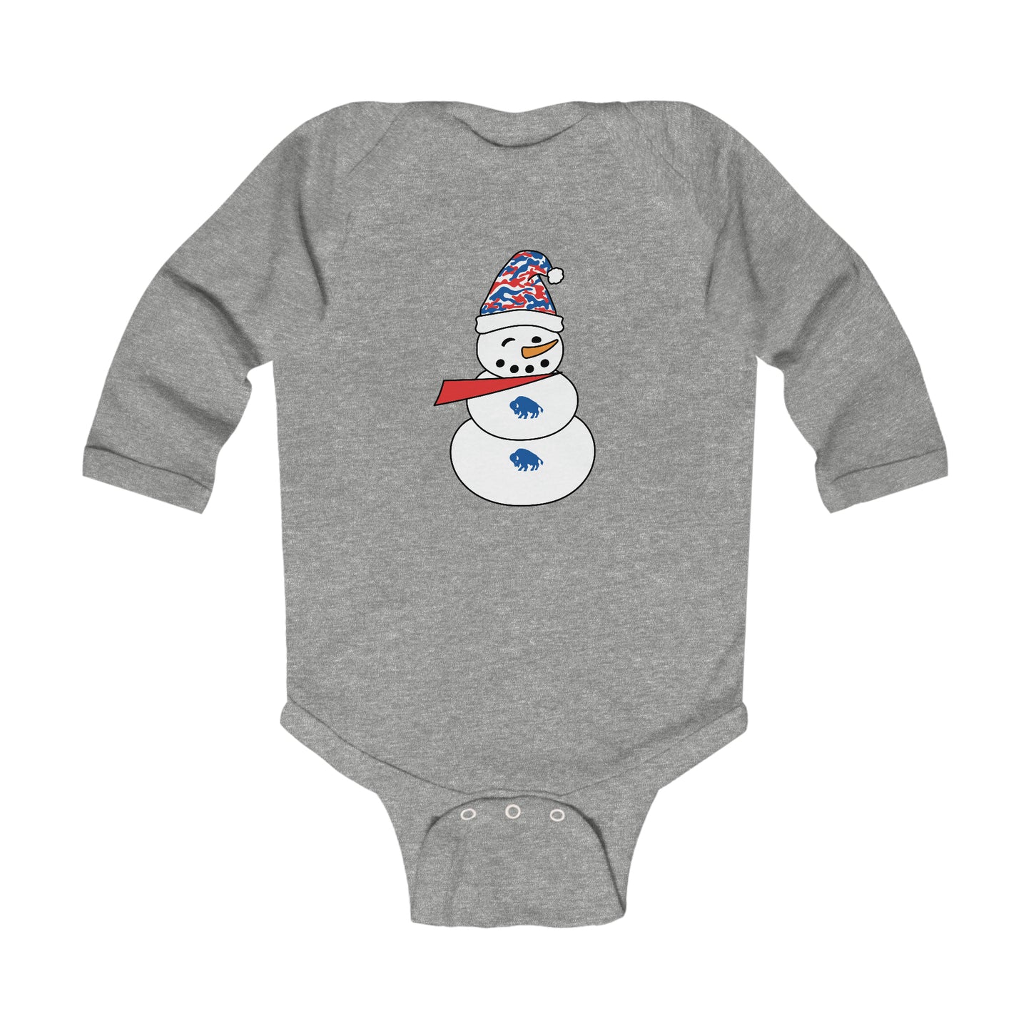 Buffalo Snowman Infant Long Sleeve Bodysuit