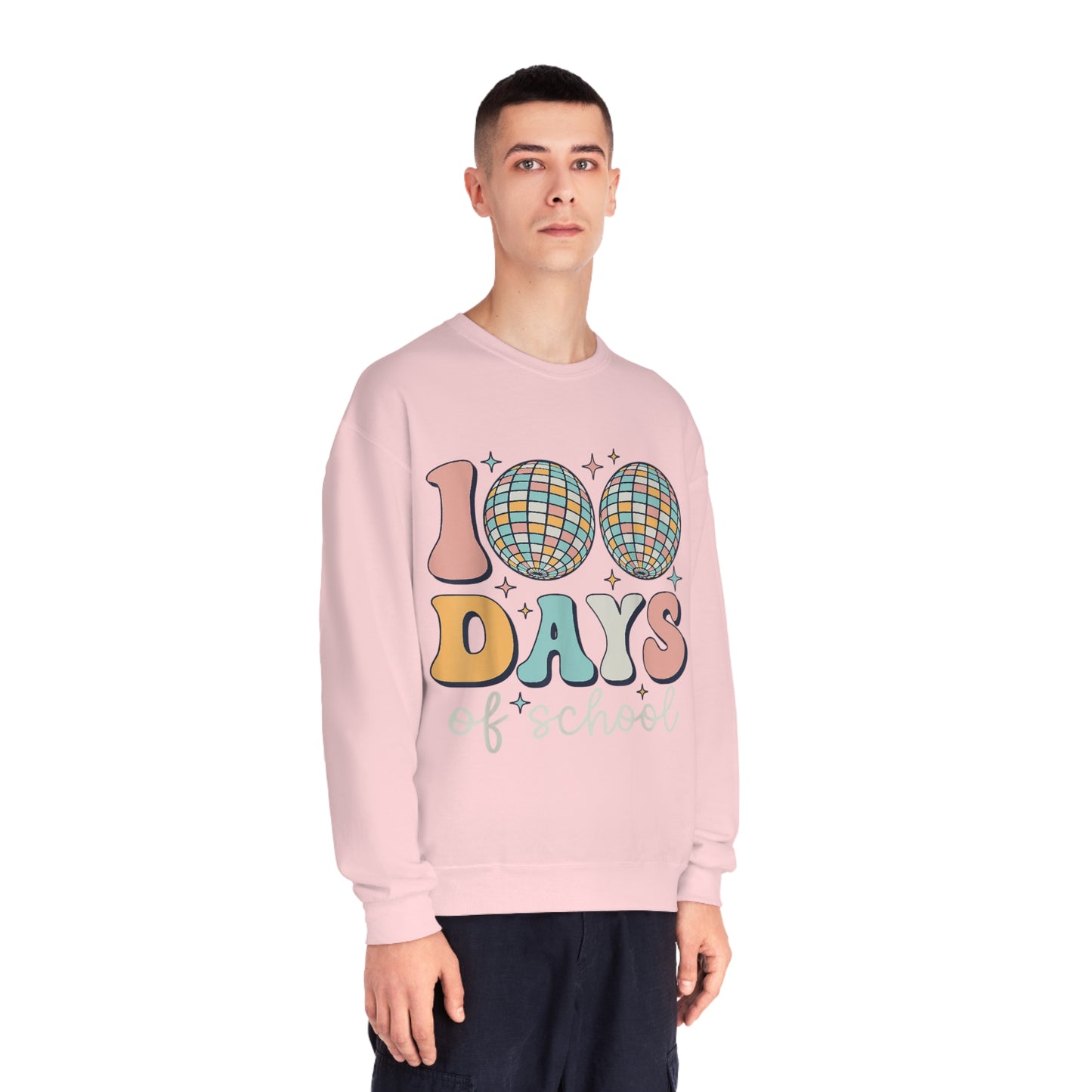 100 Days of School disco Balls Unisex NuBlend® Crewneck Sweatshirt