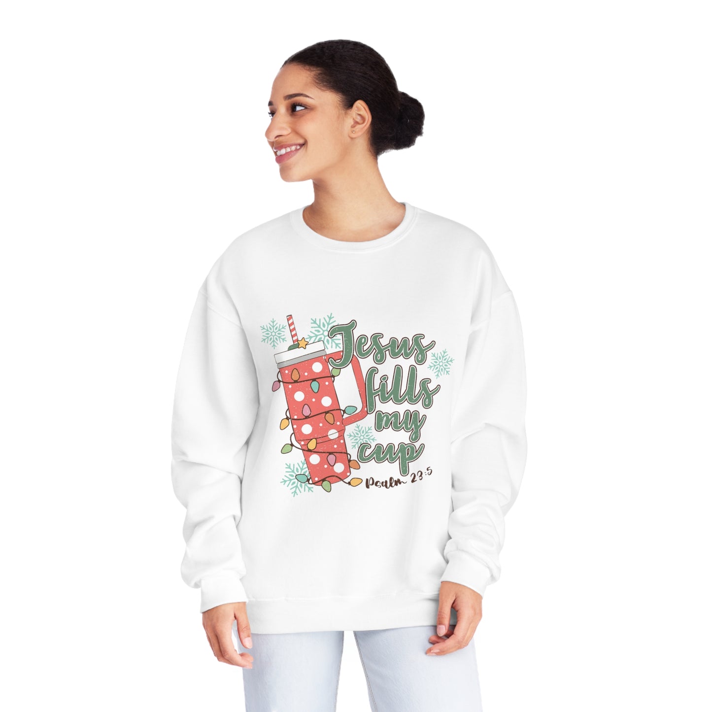 Jesus Fills My Cup Unisex NuBlend® Crewneck Sweatshirt