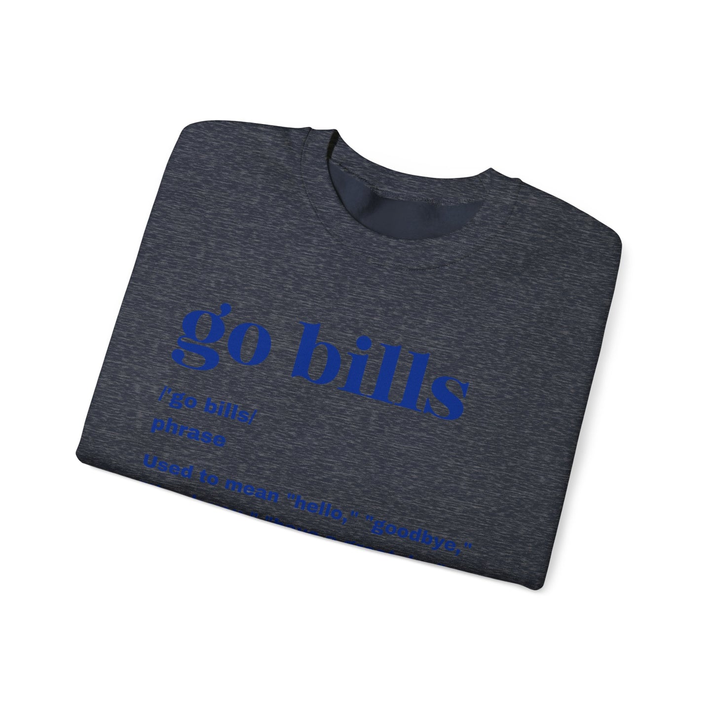 Go Bills Blue Unisex Heavy Blend™ Crewneck Sweatshirt