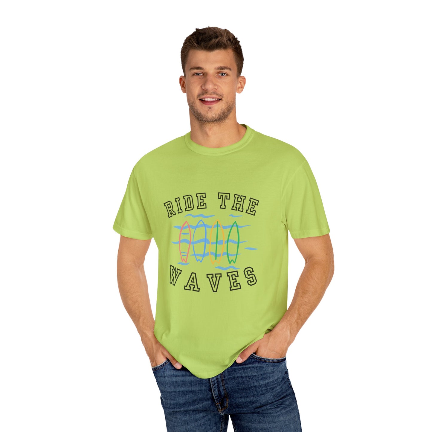 Ride the Waves Unisex Garment-Dyed T-shirt