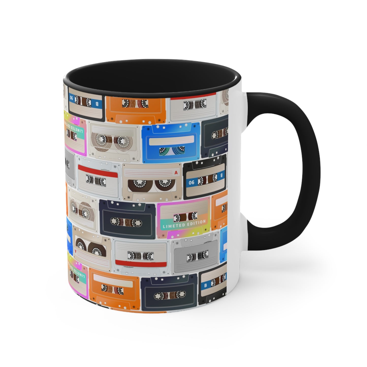 Cassette Design 1 Accent Coffee Mug, 11oz