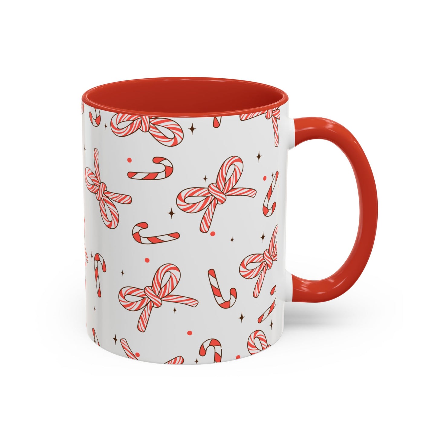 Candy Cane Ribbons Accent Coffee Mug (11, 15oz)