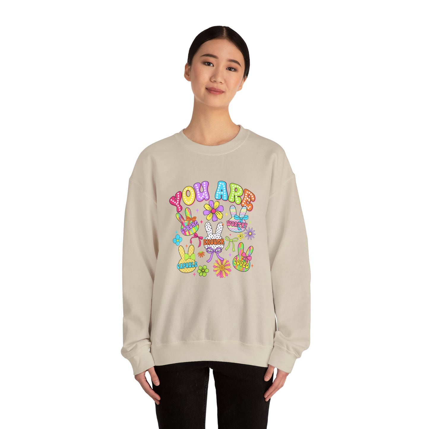 You Are Amazing Crewneck Sweatshirt - Colorful Unisex Heavy Blend™