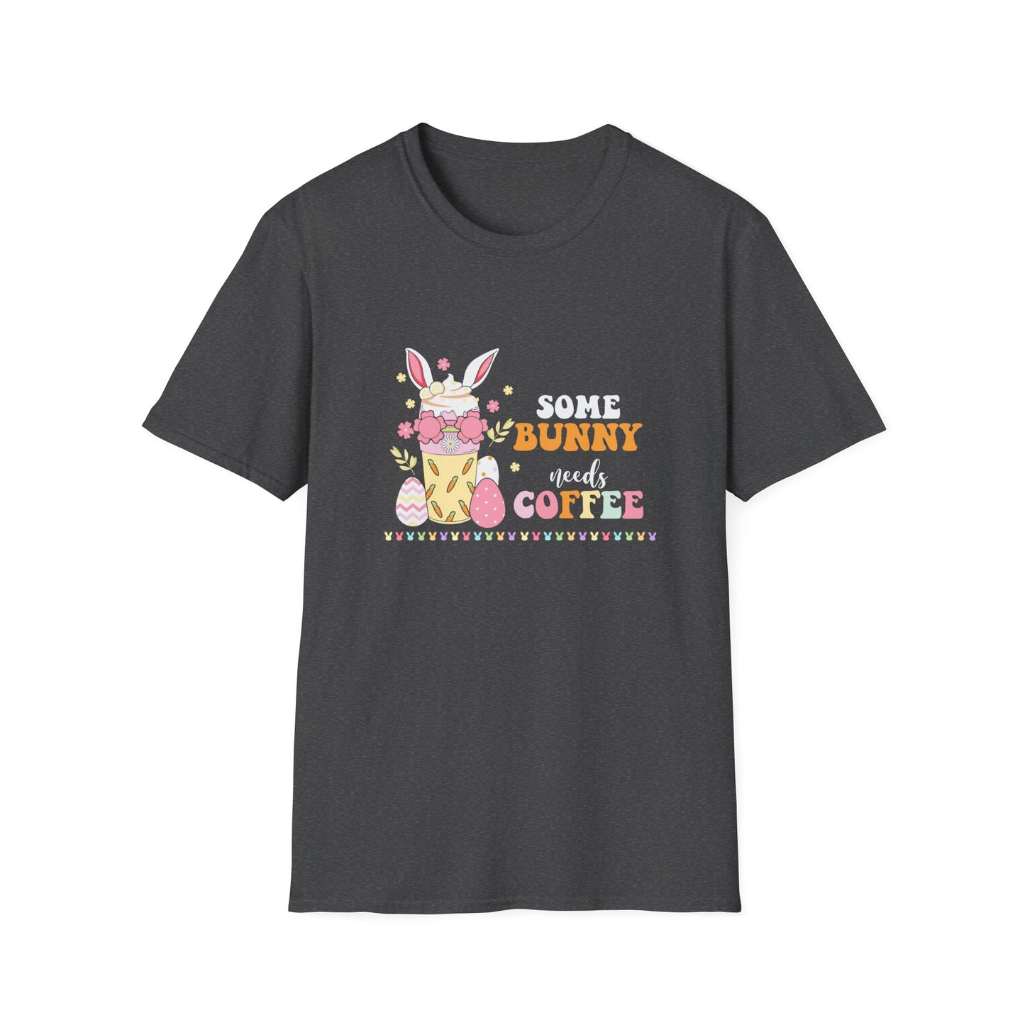 Some Bunny Needs Coffee Unisex Softstyle T-Shirt