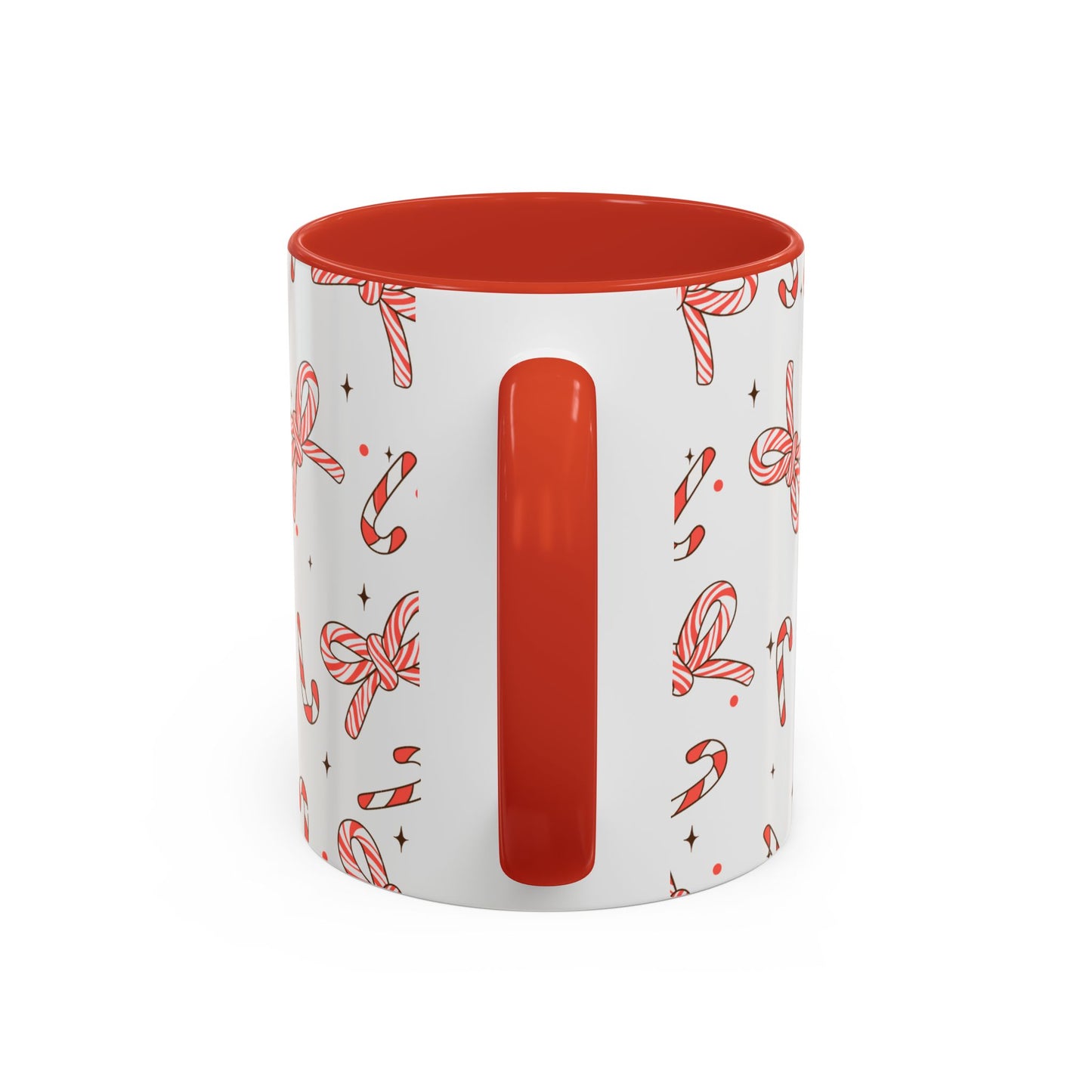 Candy Cane Ribbons Accent Coffee Mug (11, 15oz)