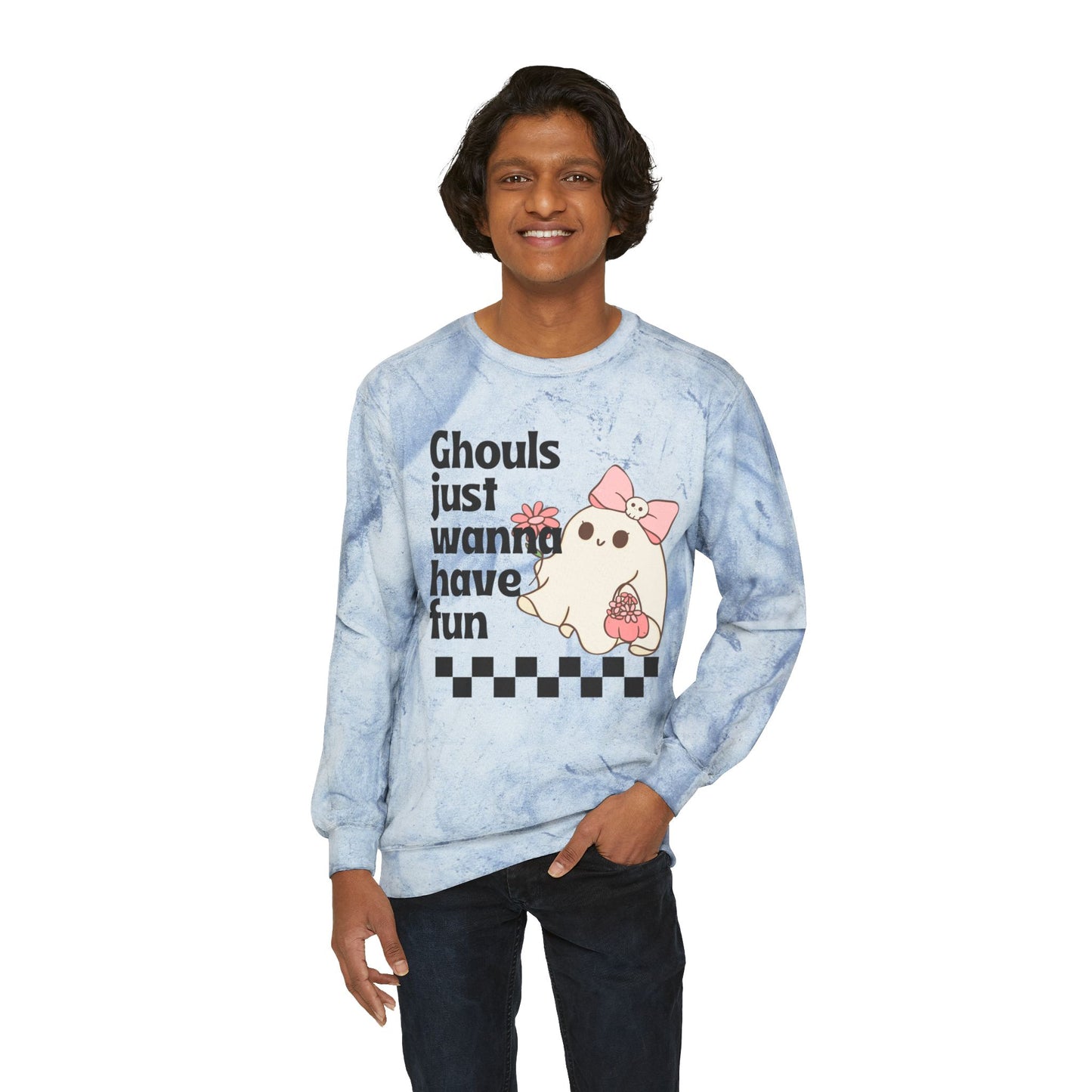 Ghouls Just Wanna Have Fun Unisex Color Blast Crewneck Sweatshirt