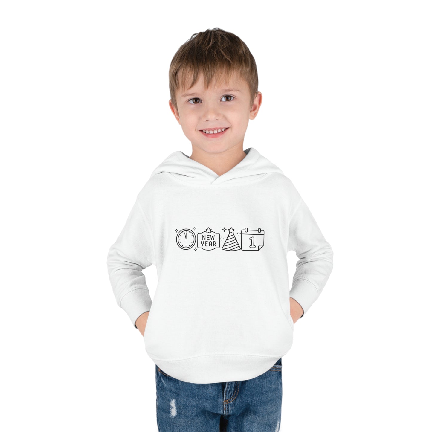 Simple New Years Symbols Toddler Pullover Fleece Hoodie