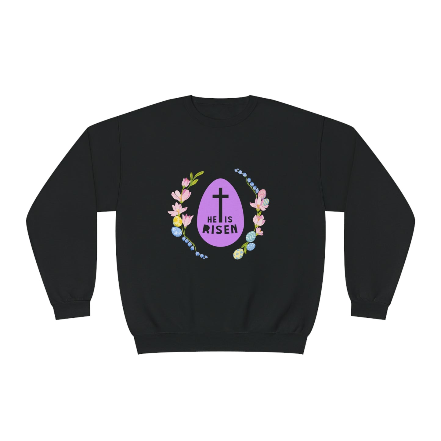 He Is Risen Easter Egg Unisex NuBlend® Crewneck Sweatshirt