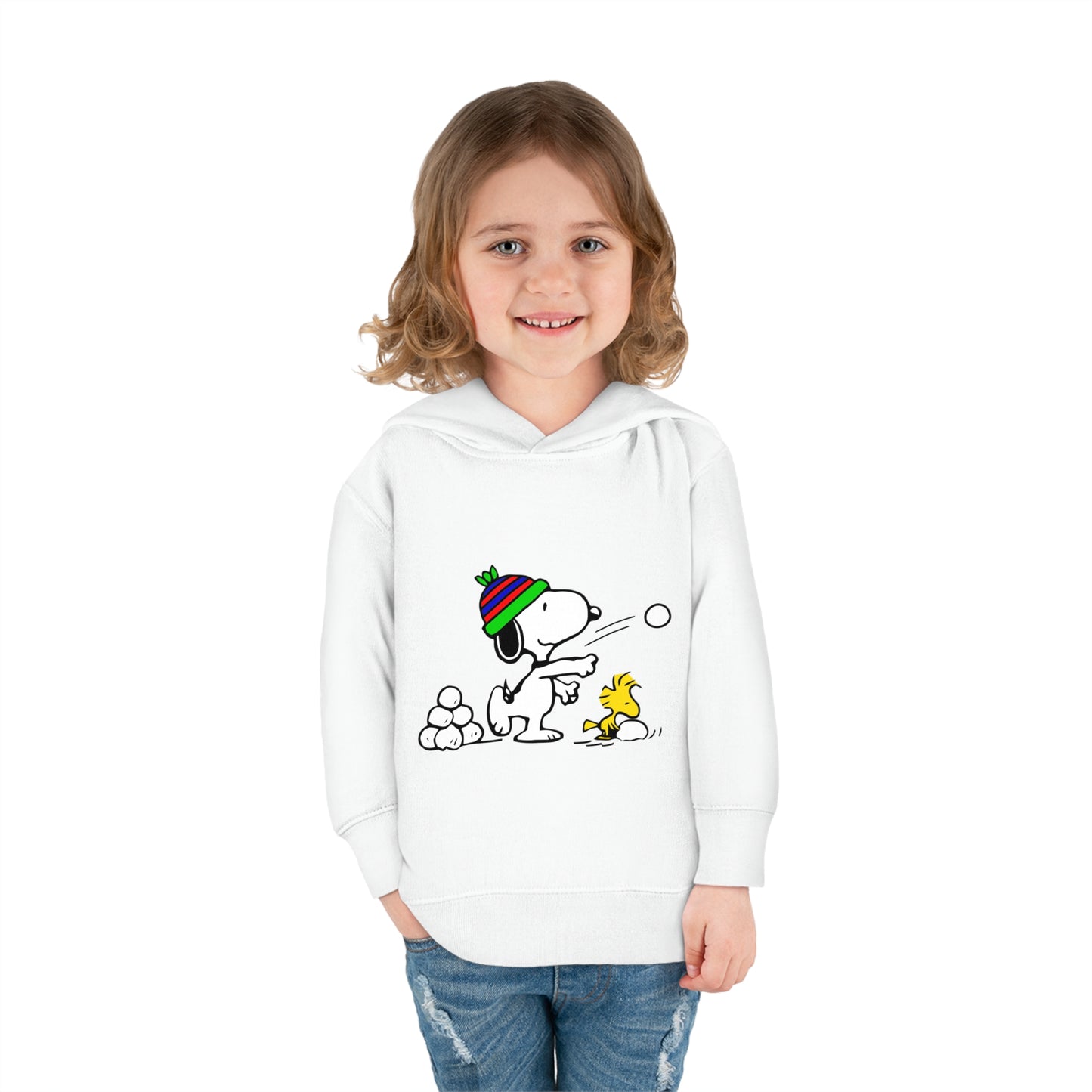 Snoopy Snowballs Toddler Pullover Fleece Hoodie