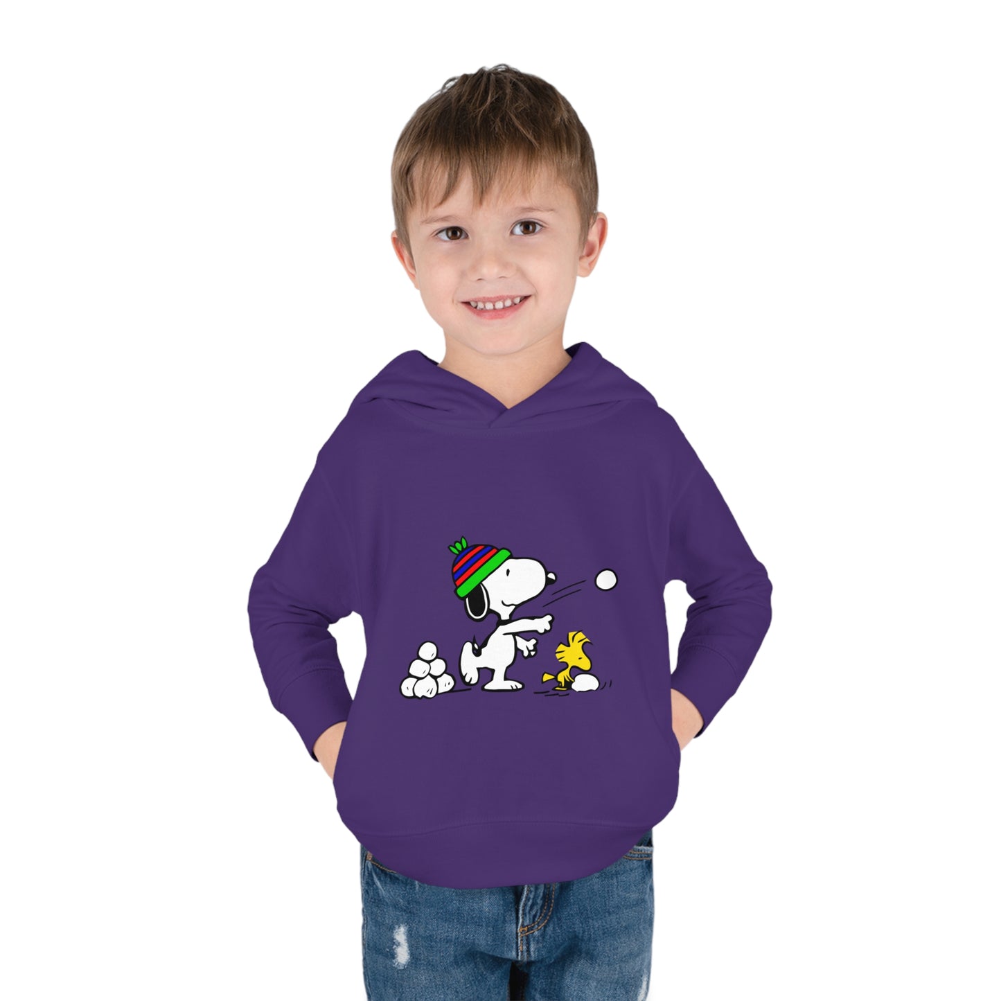 Snoopy Snowballs Toddler Pullover Fleece Hoodie
