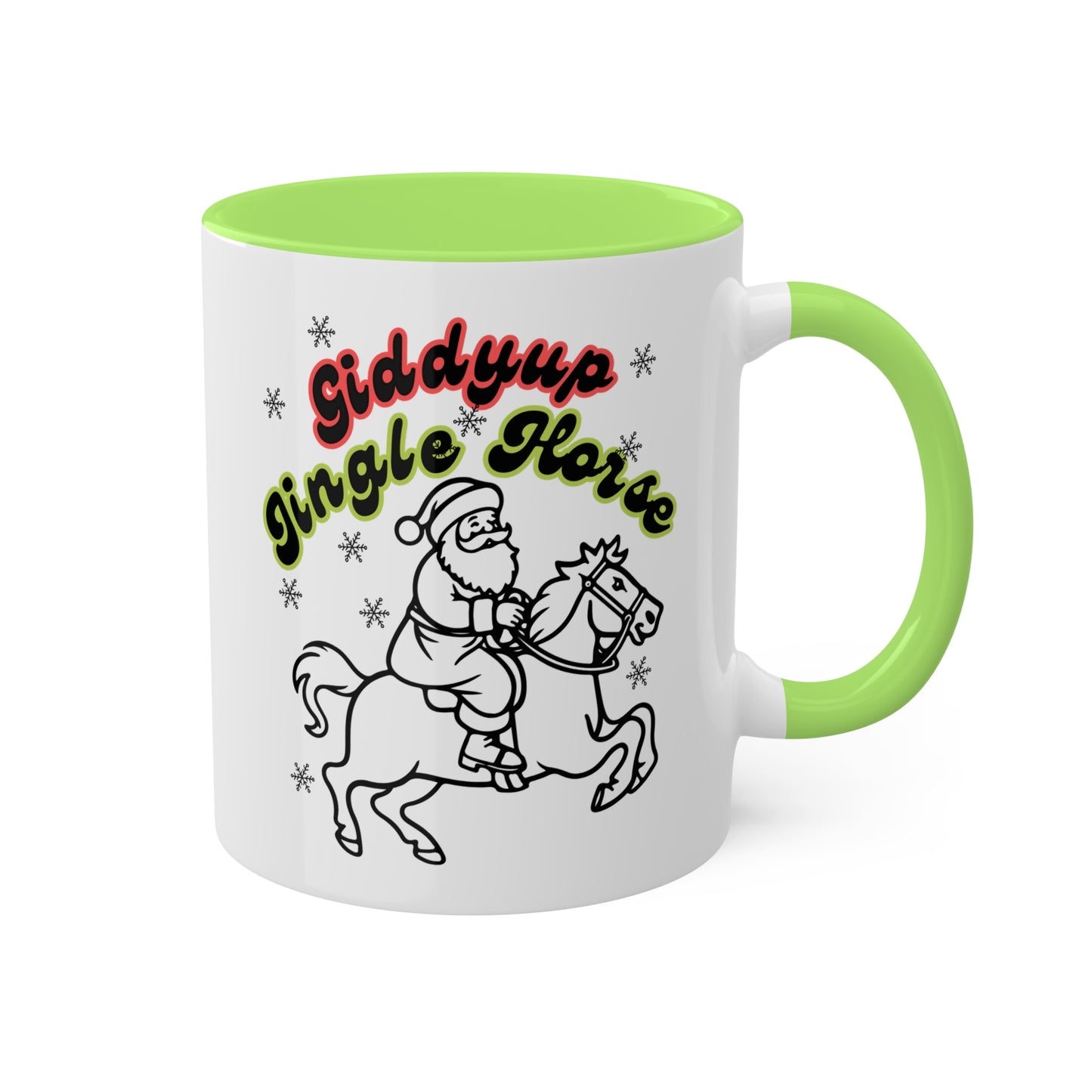 Giddyup Jingle Horse Colorful Mug 11oz