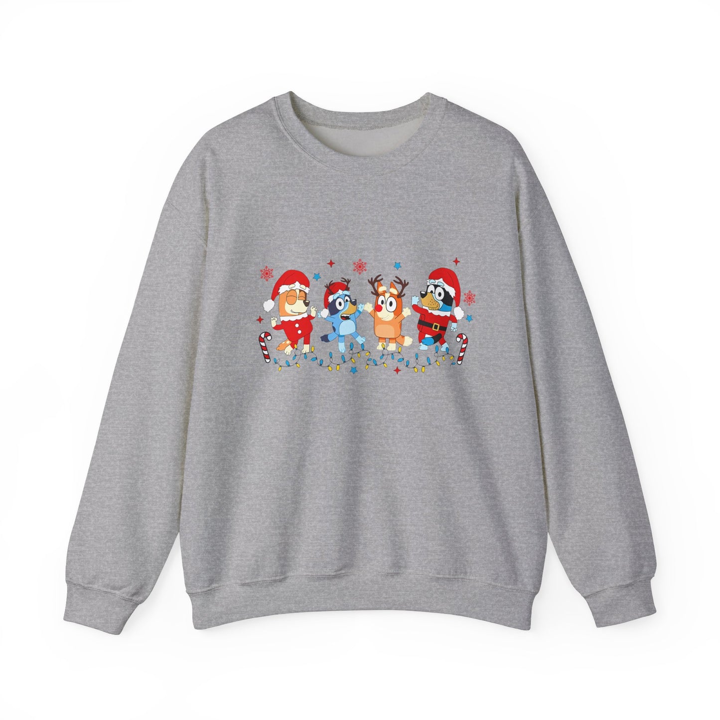 Heeler Family Dancing Christmas Unisex Heavy Blend™ Crewneck Sweatshirt