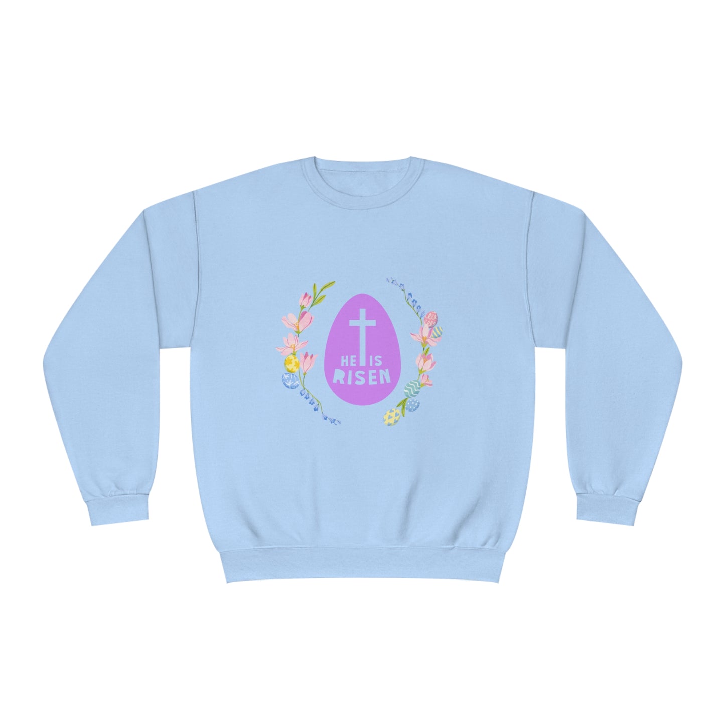 He Is Risen Easter Egg Unisex NuBlend® Crewneck Sweatshirt